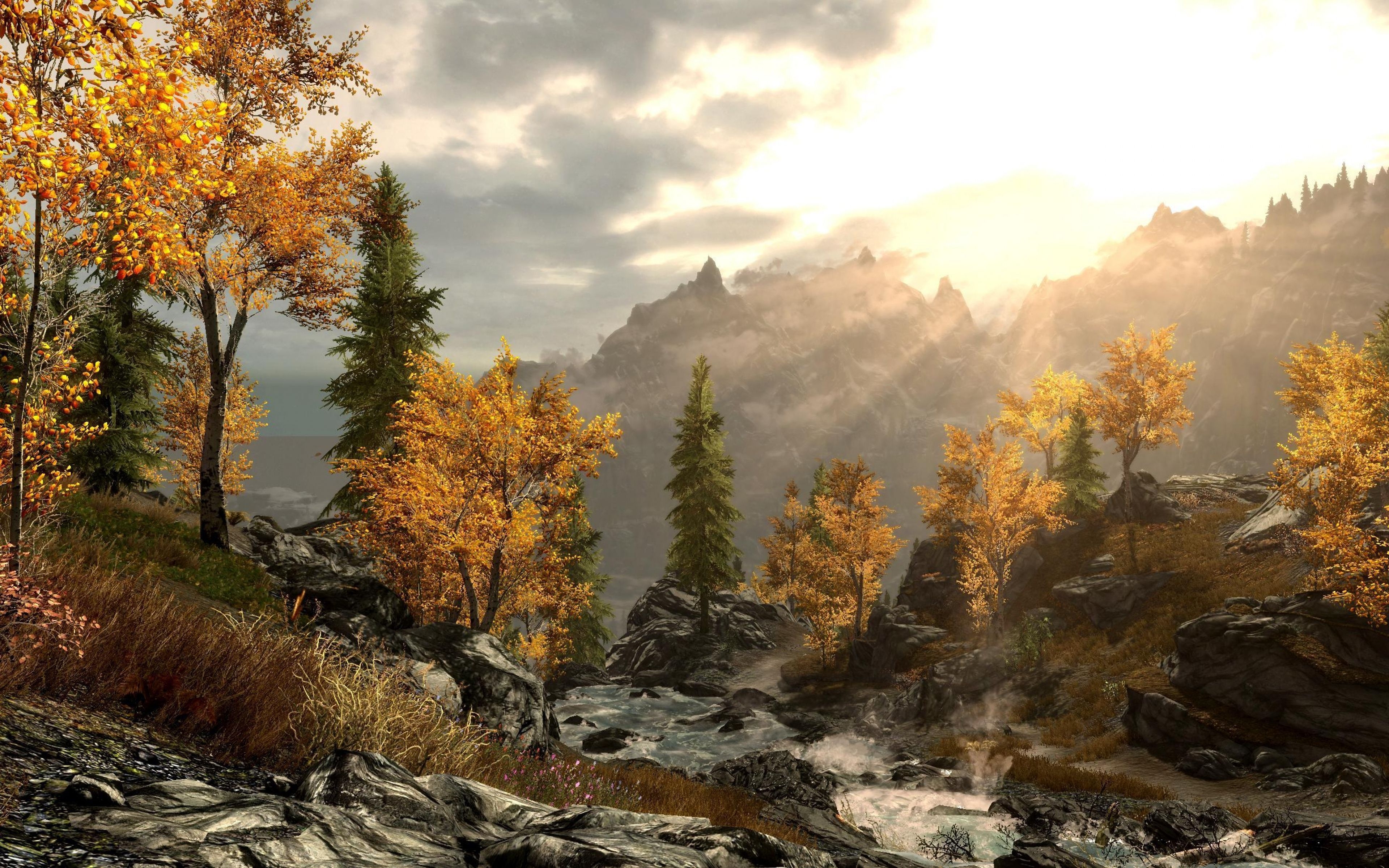 3840x2400 Ultra HD 4K Skyrim Wallpaper HD, Desktop Background. Manzara resimleri, Resim, Manzara, Desktop