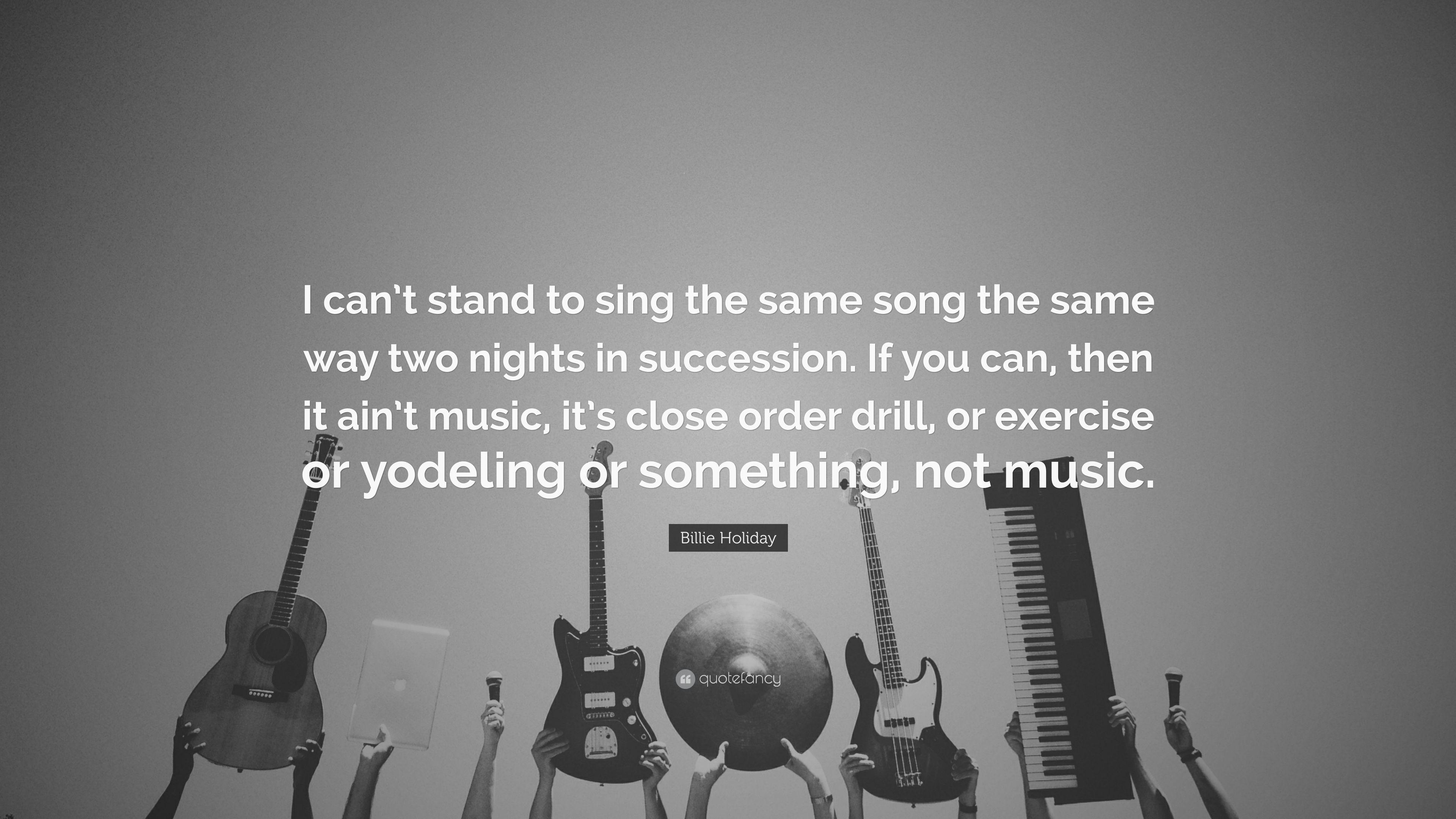 3840x2160 Billie Holiday Quote: “I can't stand to sing the same song the same, Desktop