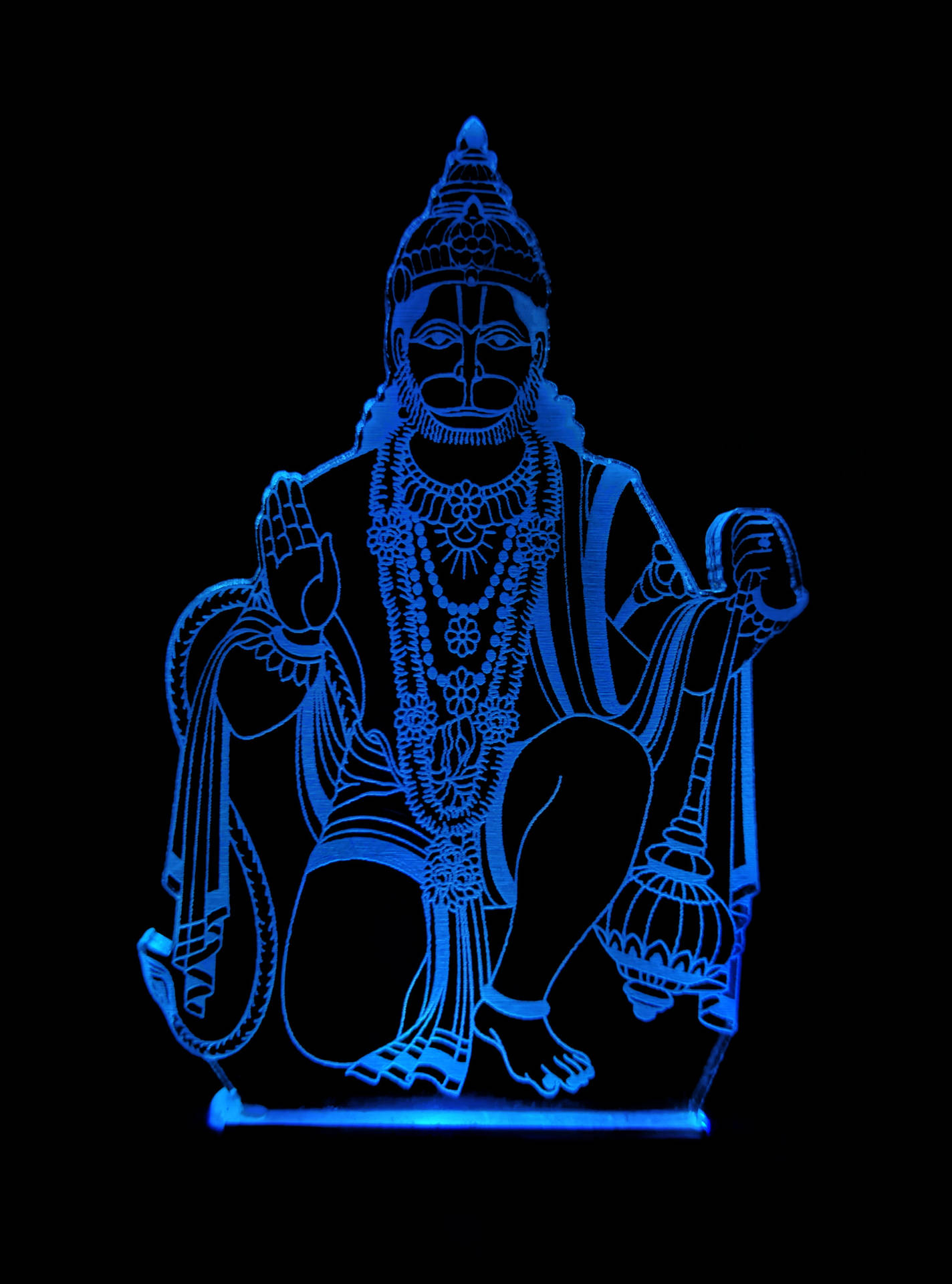 1430x1920 Download God Hanuman Blue And Black Wallpaper, Phone