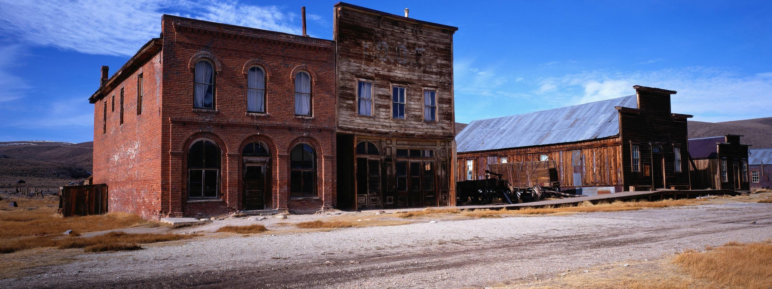 3200x1200 Wild West Town Wallpaper, Dual Screen