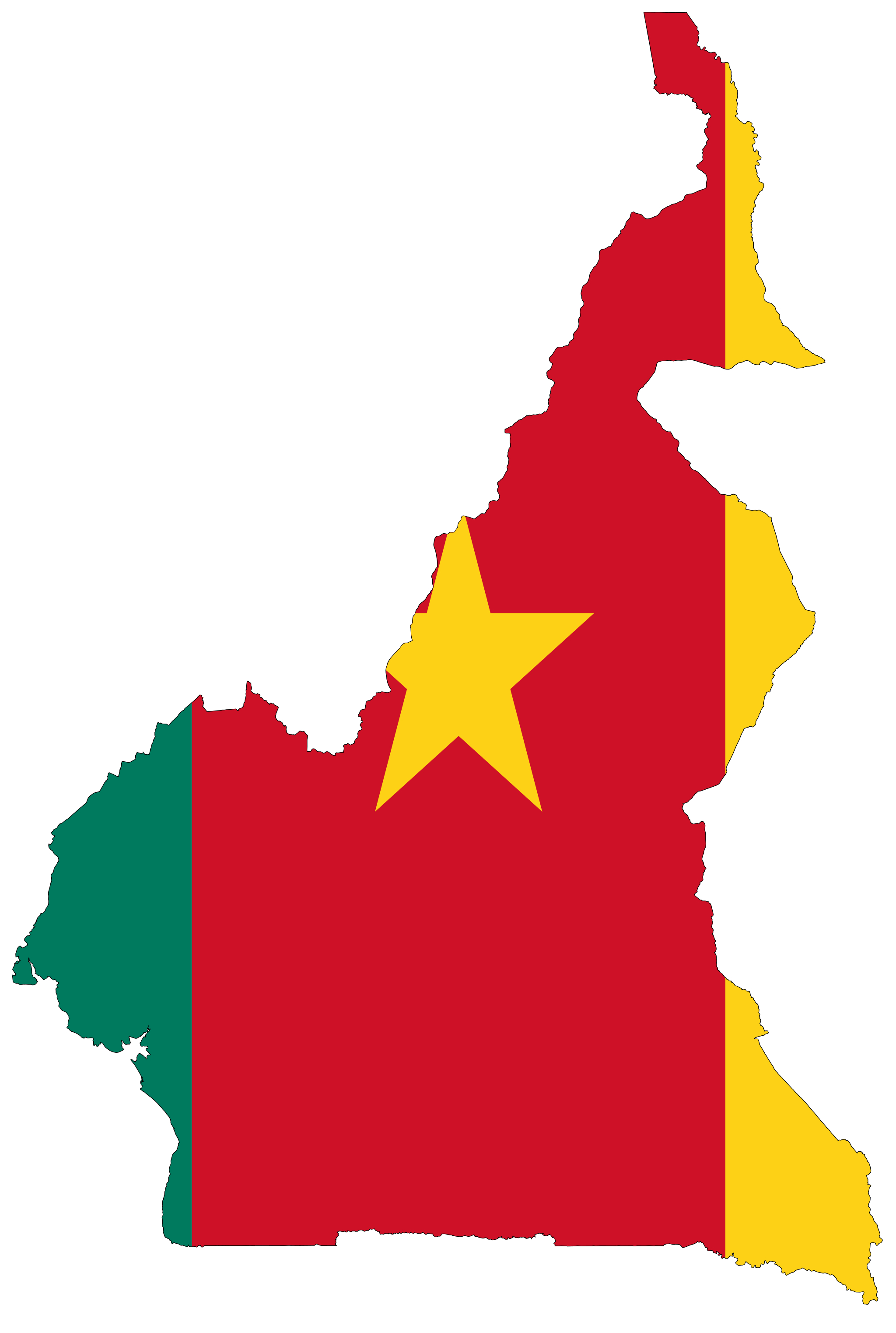 2050x3050 flag map of Cameroon at One Point. Home is Where my Heart Is, Phone