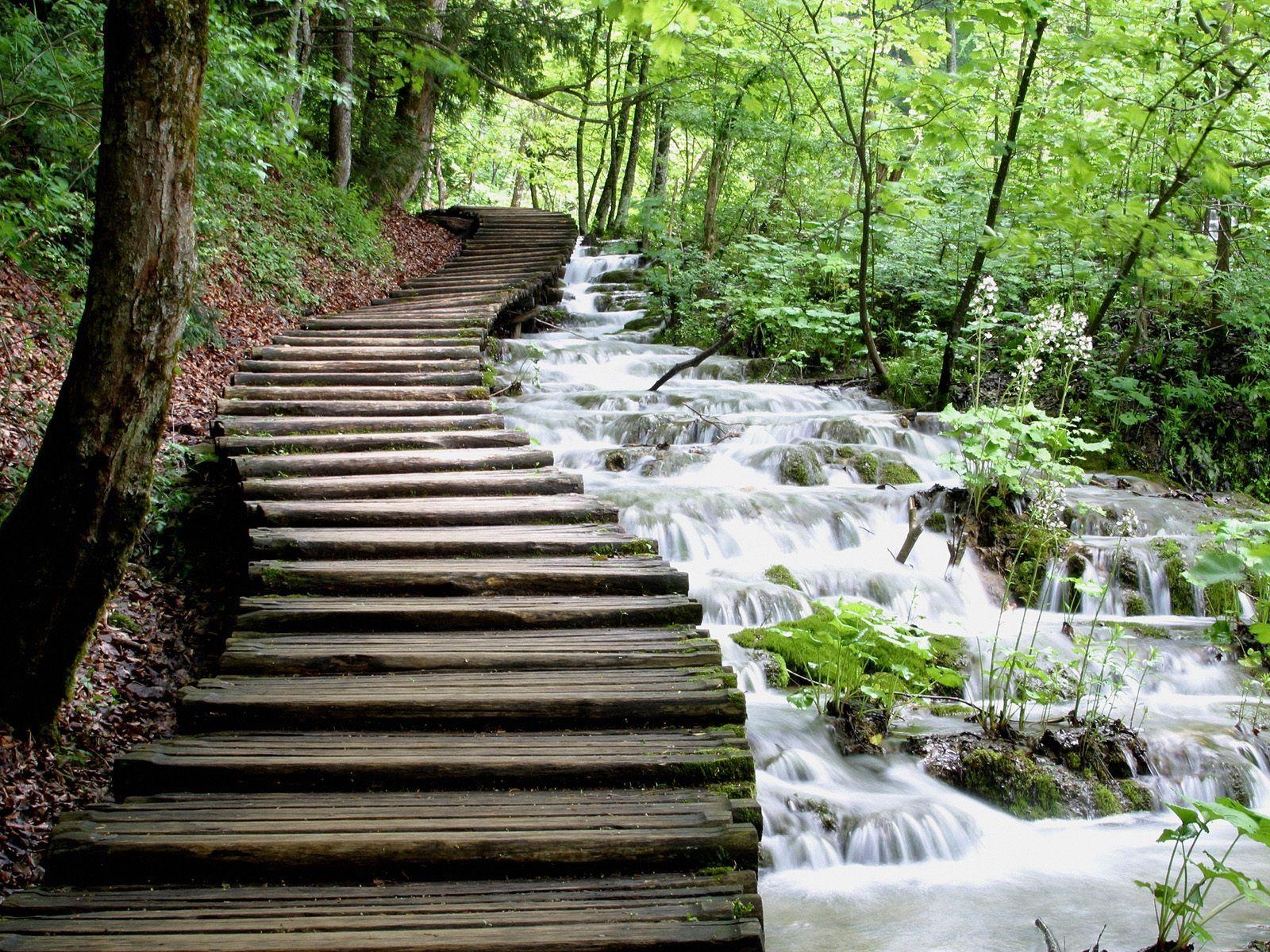 1600x1200 Croatia's Plitvice Lakes, 16 lakes in the mountains covered, Desktop