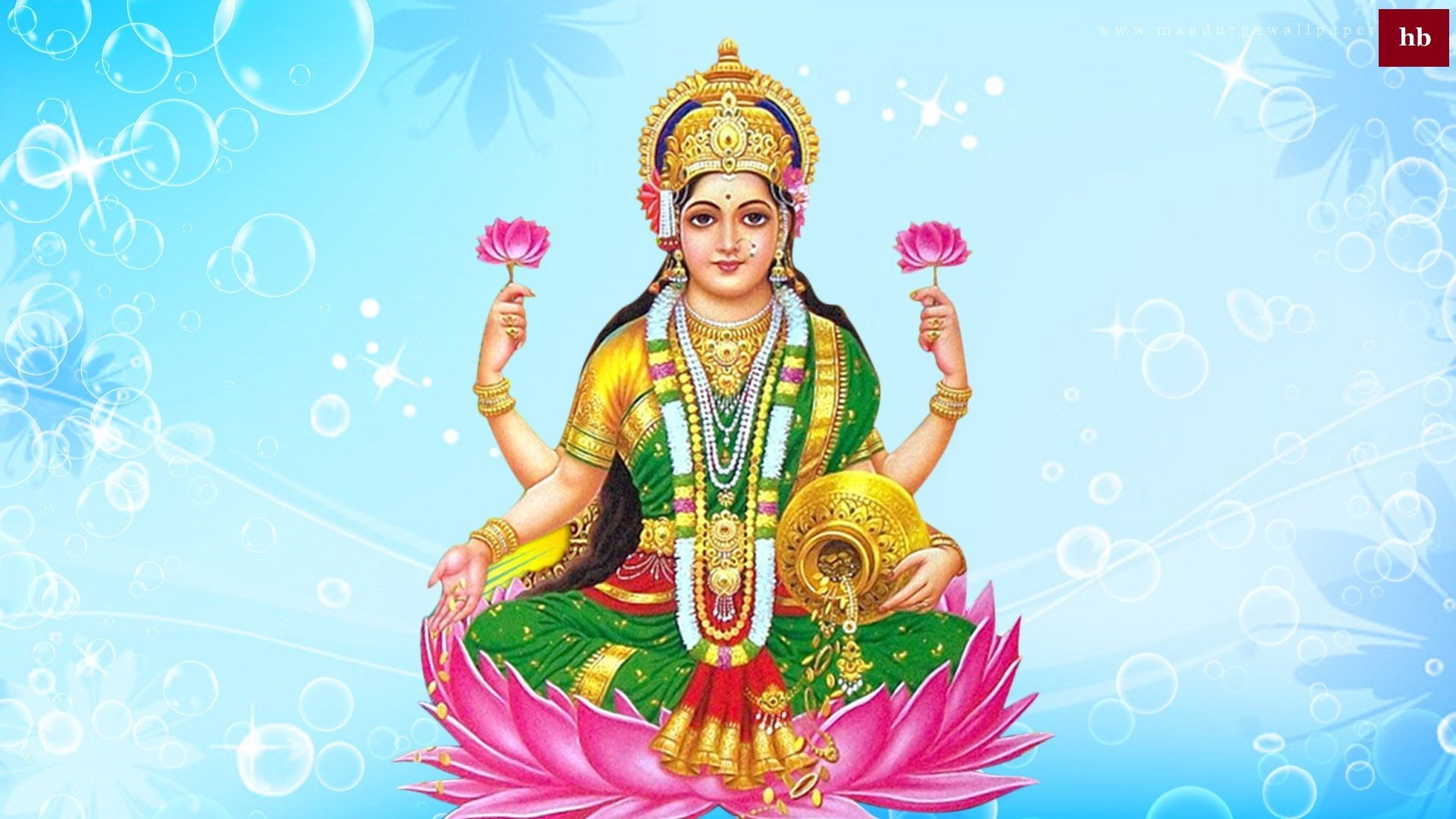 1920x1080 Goddess Lakshmi story and about her birth, Desktop