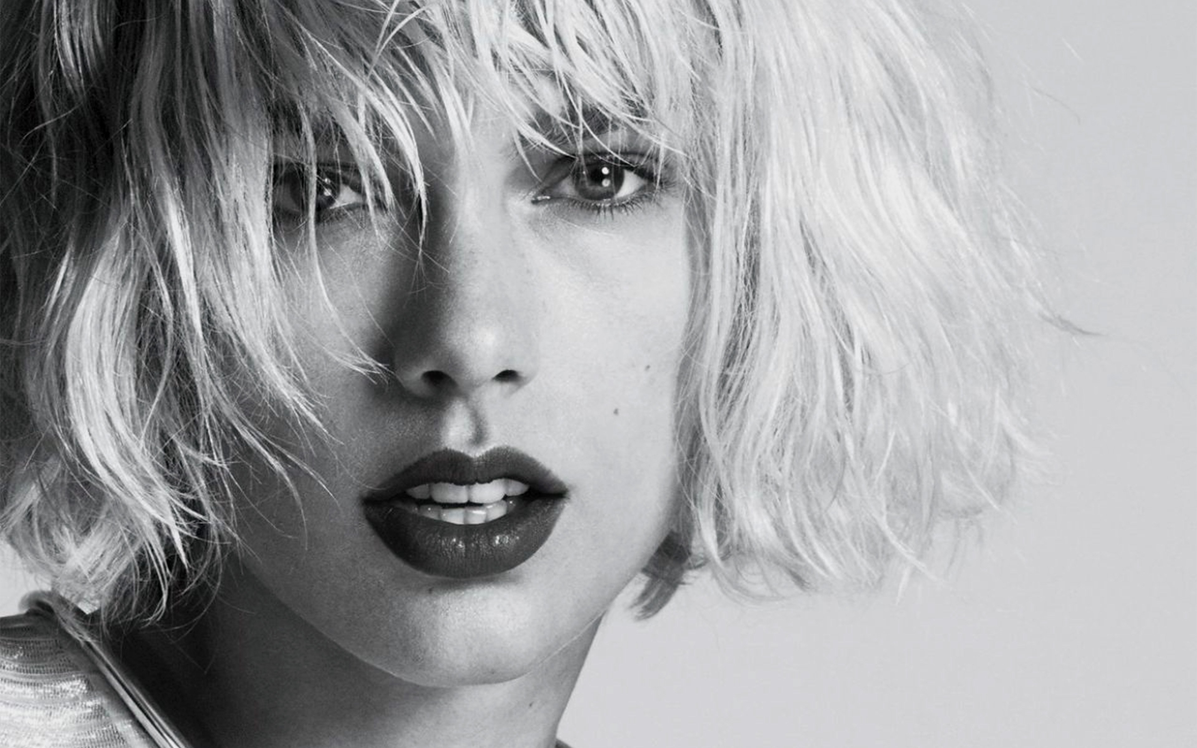 3840x2400 wallpaper for desktop, laptop. taylor swift bw dark face singer, Desktop