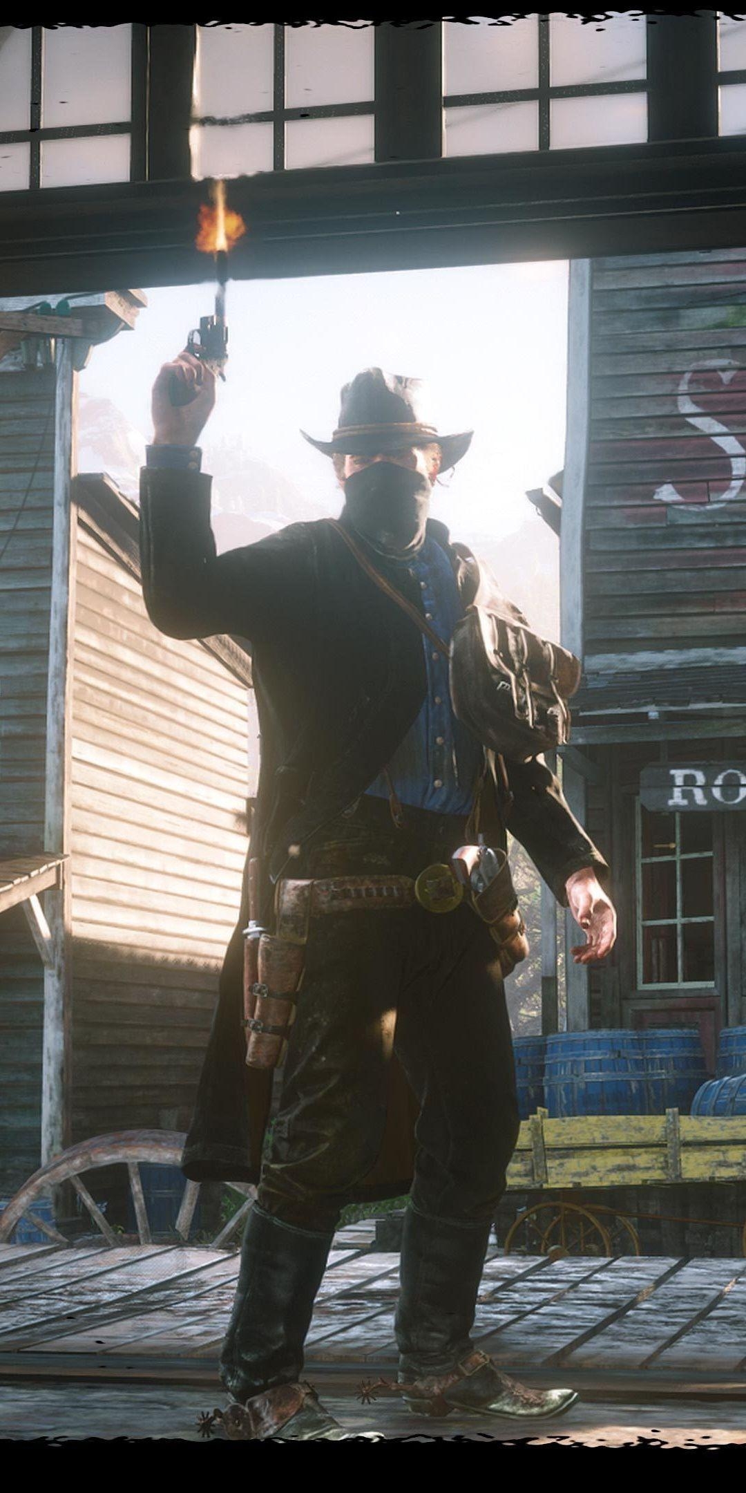 1080x2160 Cowboy, Arthur Morgan, Red Dead Redemption video game,, Phone