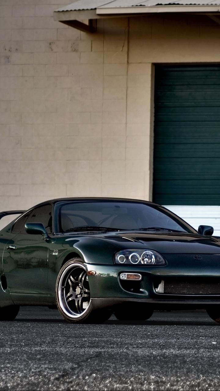 720x1280 Download wallpaper  toyota, supra, green, front view samsung, Phone