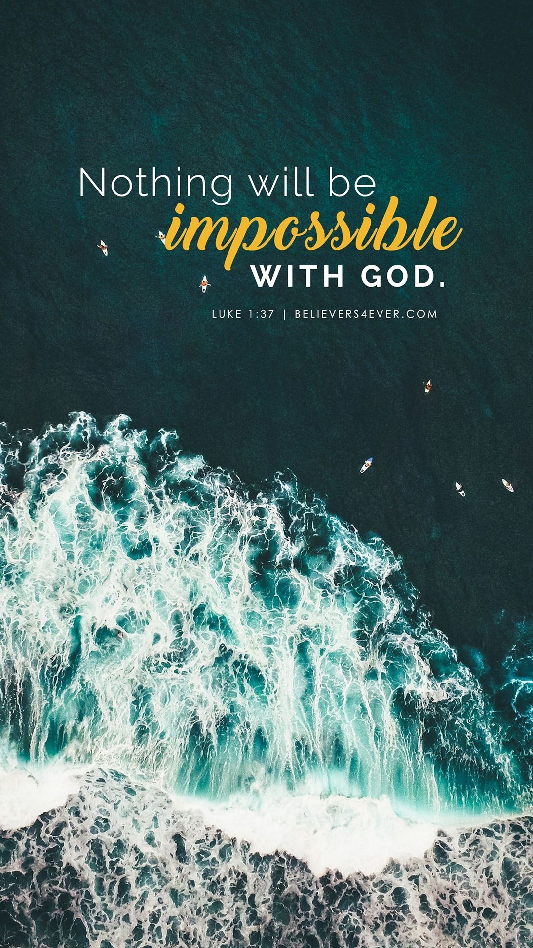 1080x1930 Nothing will be impossible with God. Bible verse wallpaper, Phone