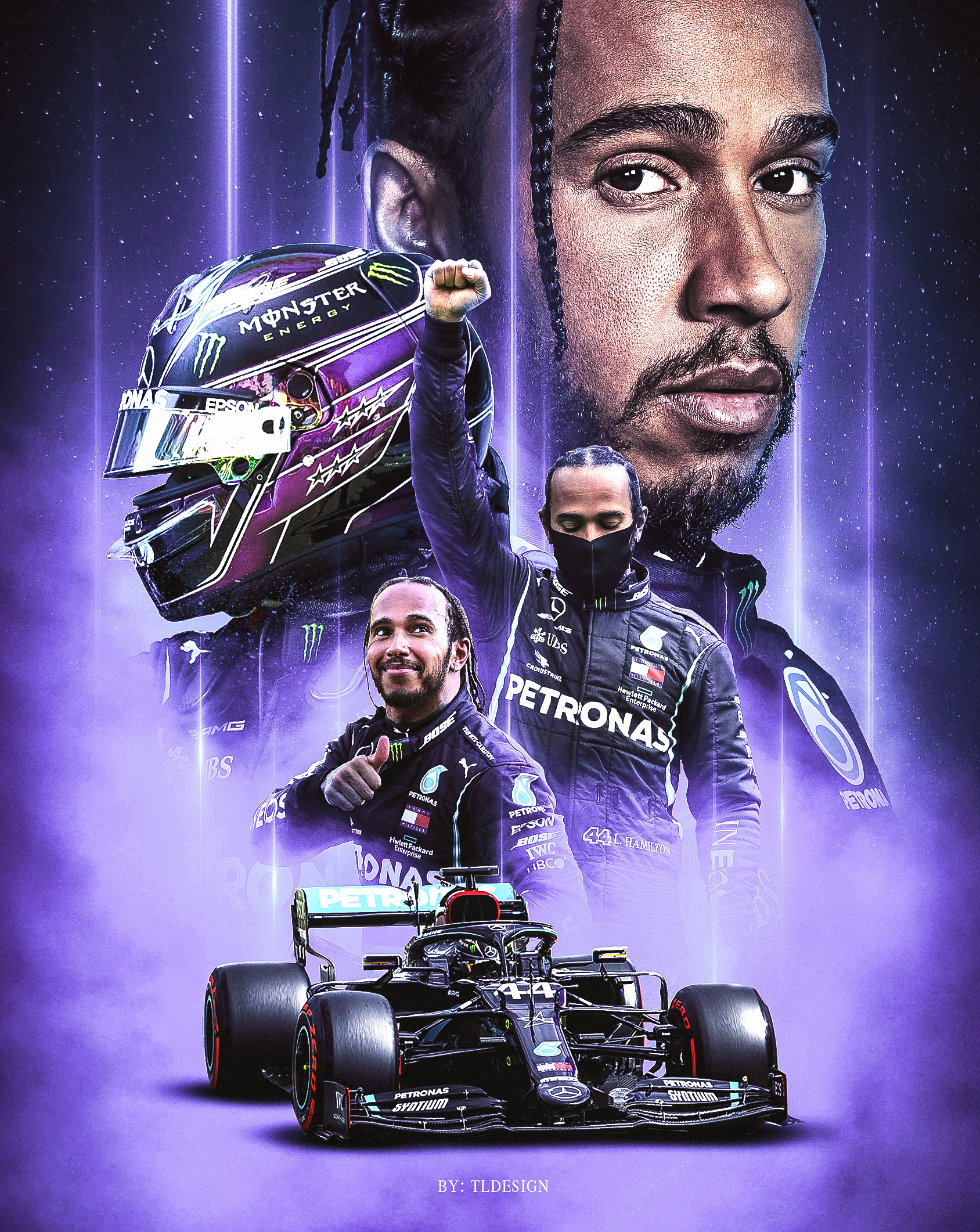 1690x2130 Poster i made to celebrate Lewis Hamilton's record 92nd win, Phone