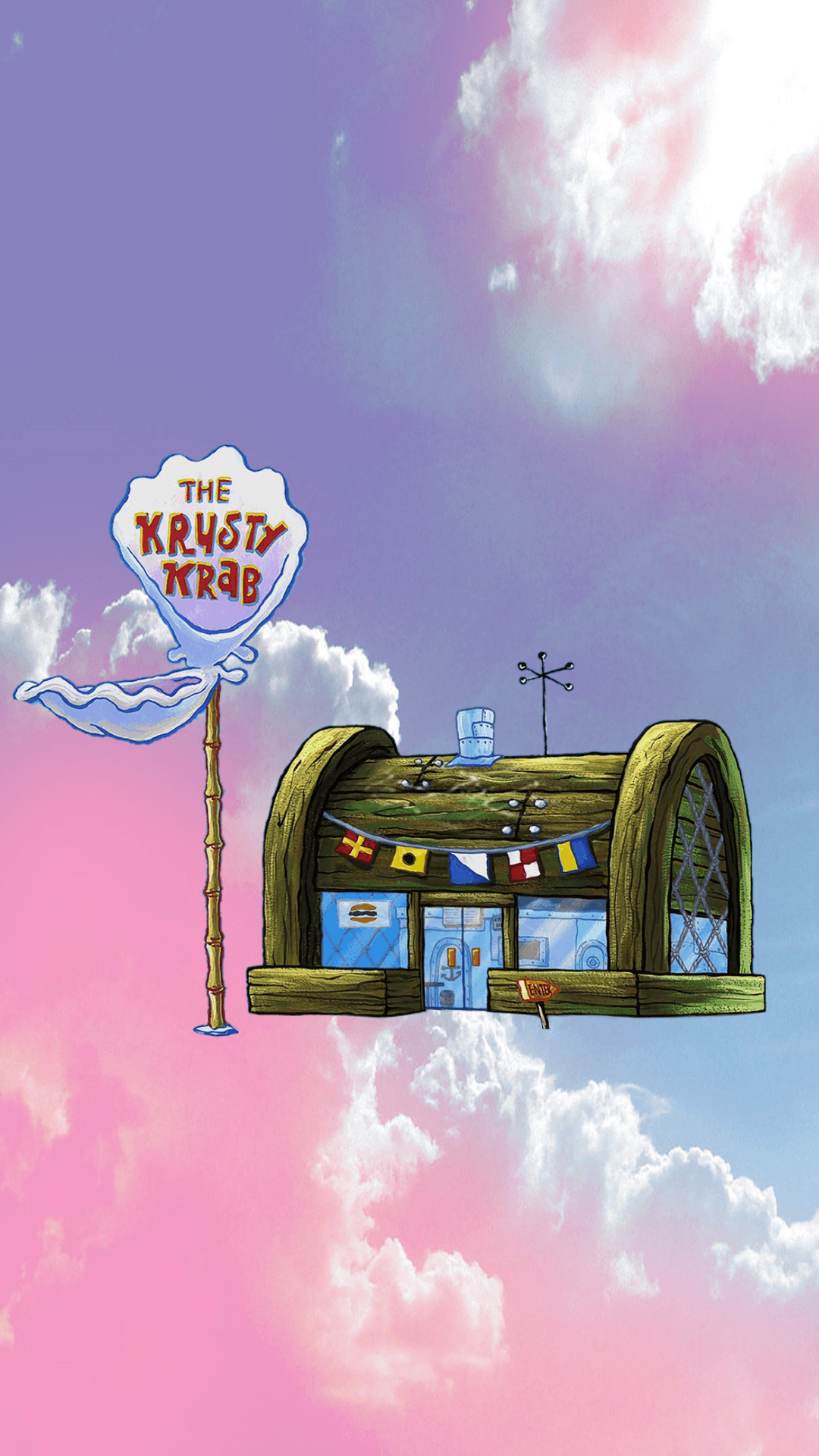 1080x1920 Krusty Krab & Chum Bucket Spongebob Aesthetic Wallpaper, Phone