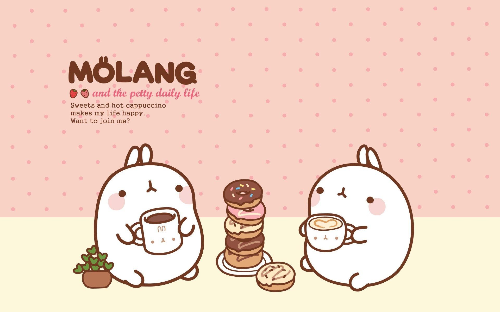 1920x1200 Molang Cute Korean Bunny Desktop Wallpaper Desktop, Desktop