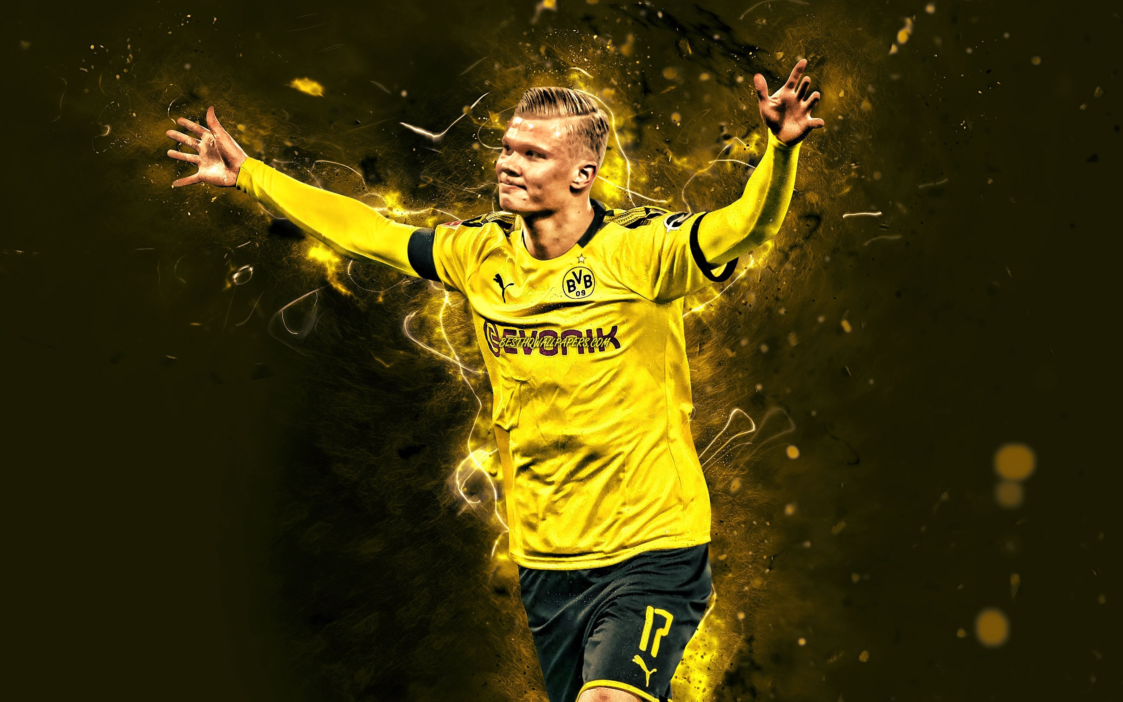 3840x2400 Download wallpaper 4K, Erling Haaland, Borussia Dortmund FC, Desktop