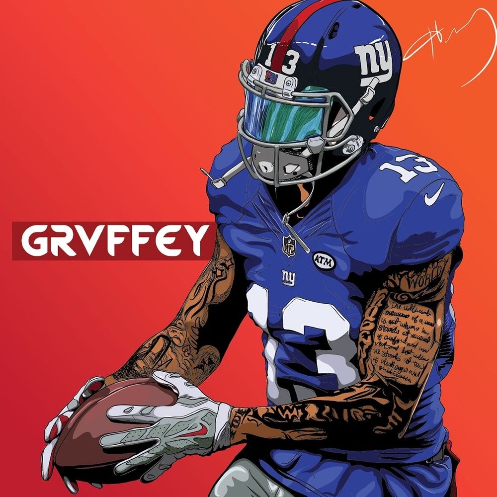 1000x1000 O'dell. Art Print by Grvffey. Nfl football art, Nfl football picture, Nfl football wallpaper, Phone