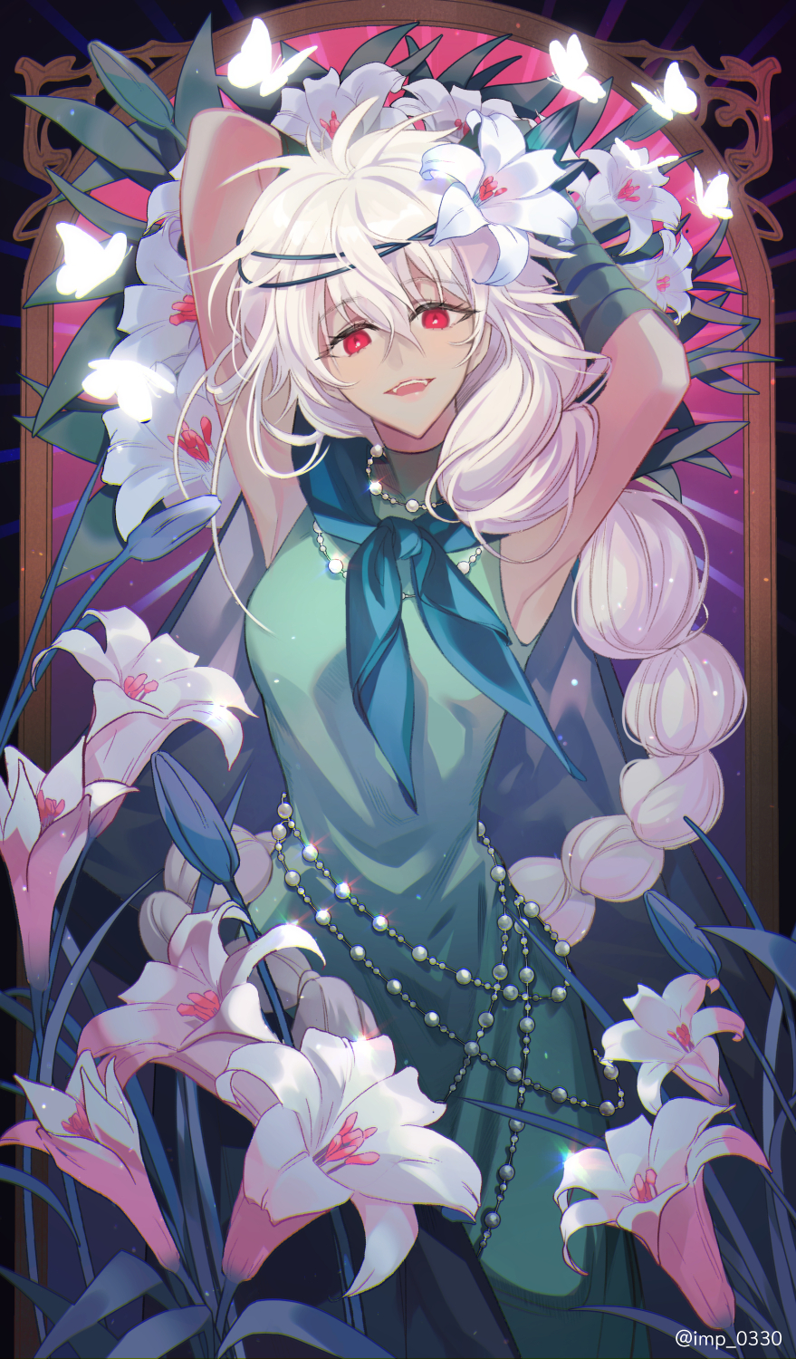 880x1500 White Lily Cookie, Fanart Anime Image Board, Phone