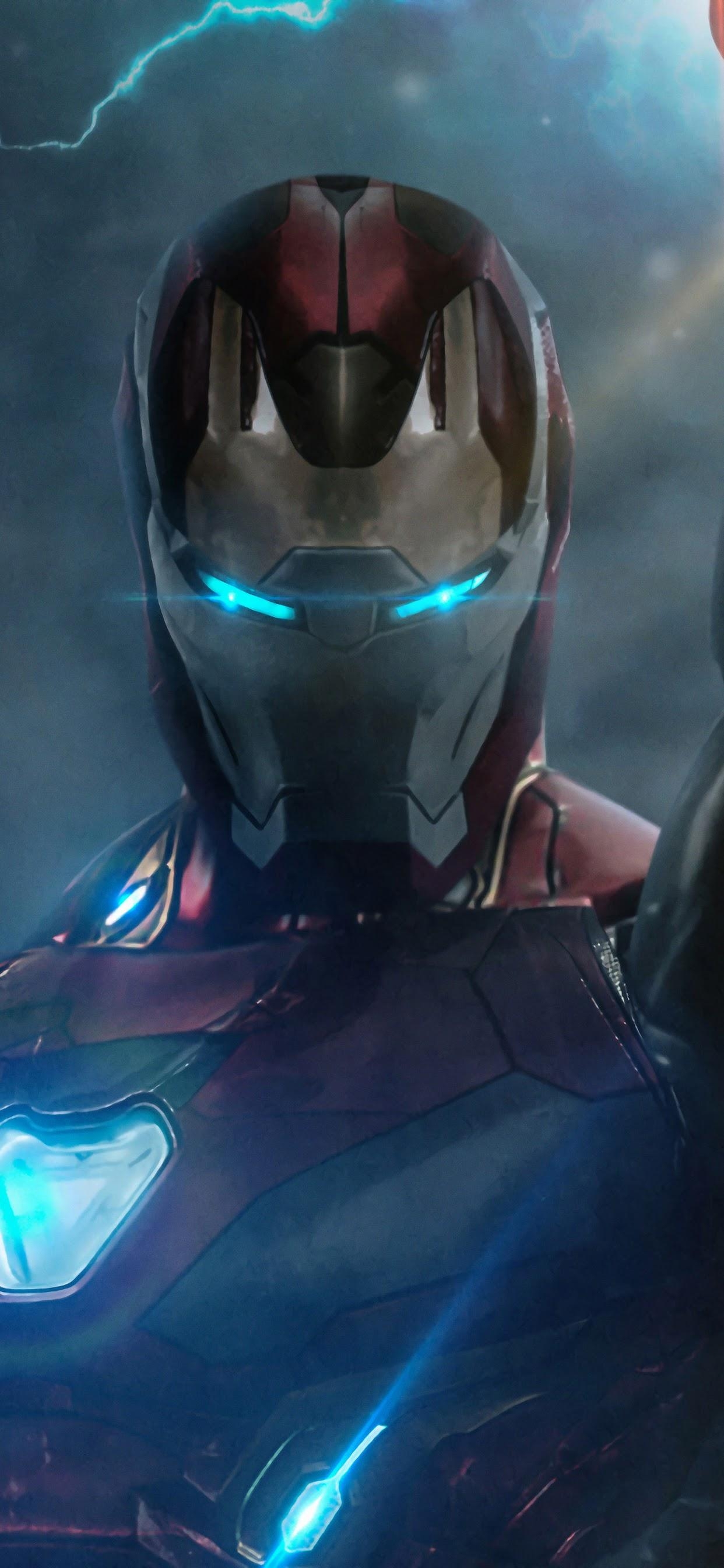 1250x2690 Iron Man Infinity Stones Avengers: Endgame 4K Wallpaper, Phone