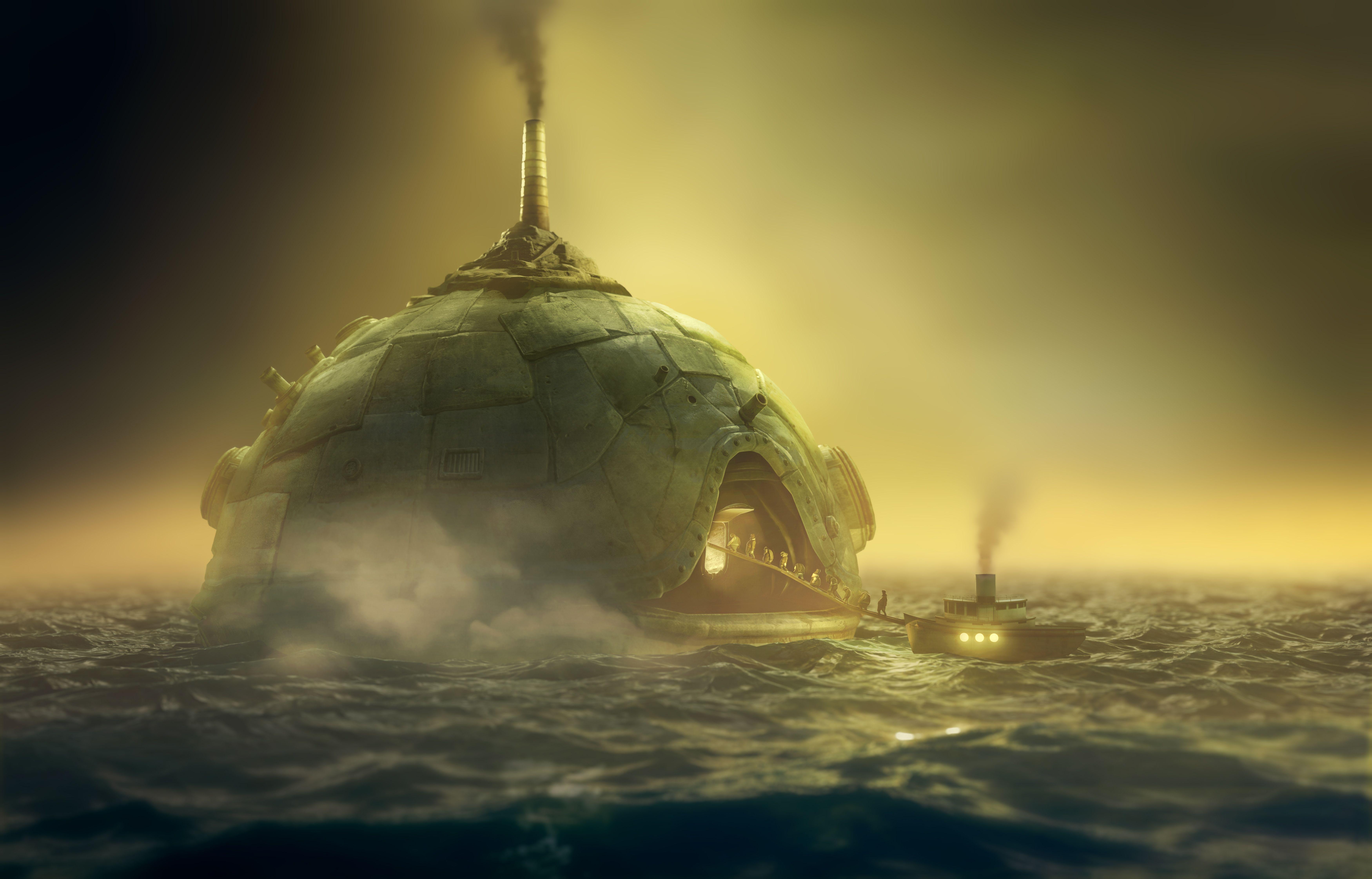 7000x4490 Wallpaper Little Nightmares, The Maw, Boarding, 4K, 8K, Games, Desktop