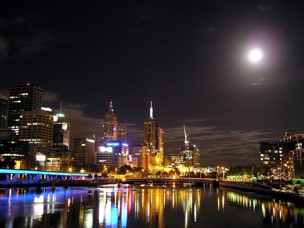 1030x770 Night In Melbourne Wallpaper, Desktop