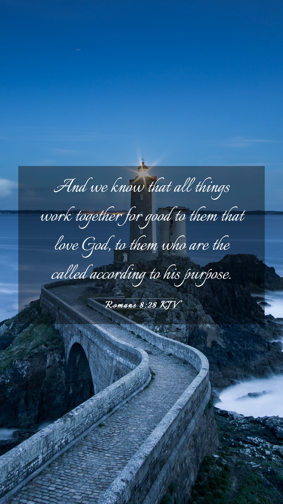 1080x1920 Romans 8:28 KJV Mobile Phone Wallpaper, Phone