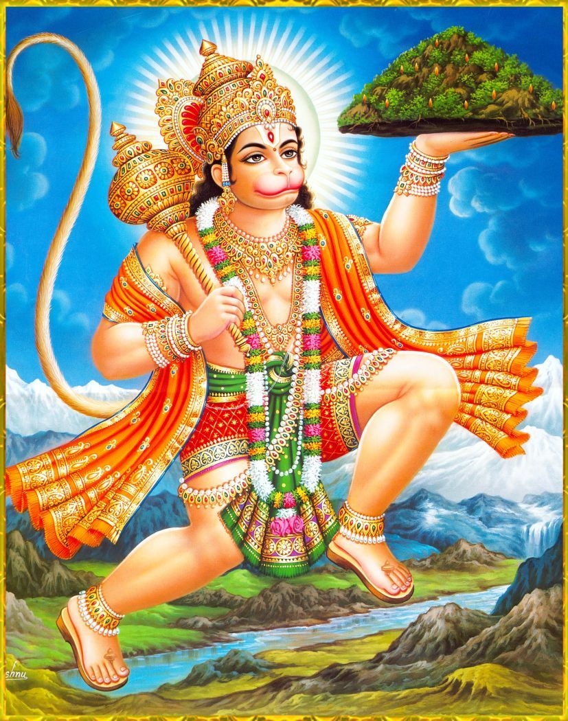 830x1050 Hanuman flying with the mountain in his hand. Lord hanuman, Hanumanji, Bajrangbali, Phone