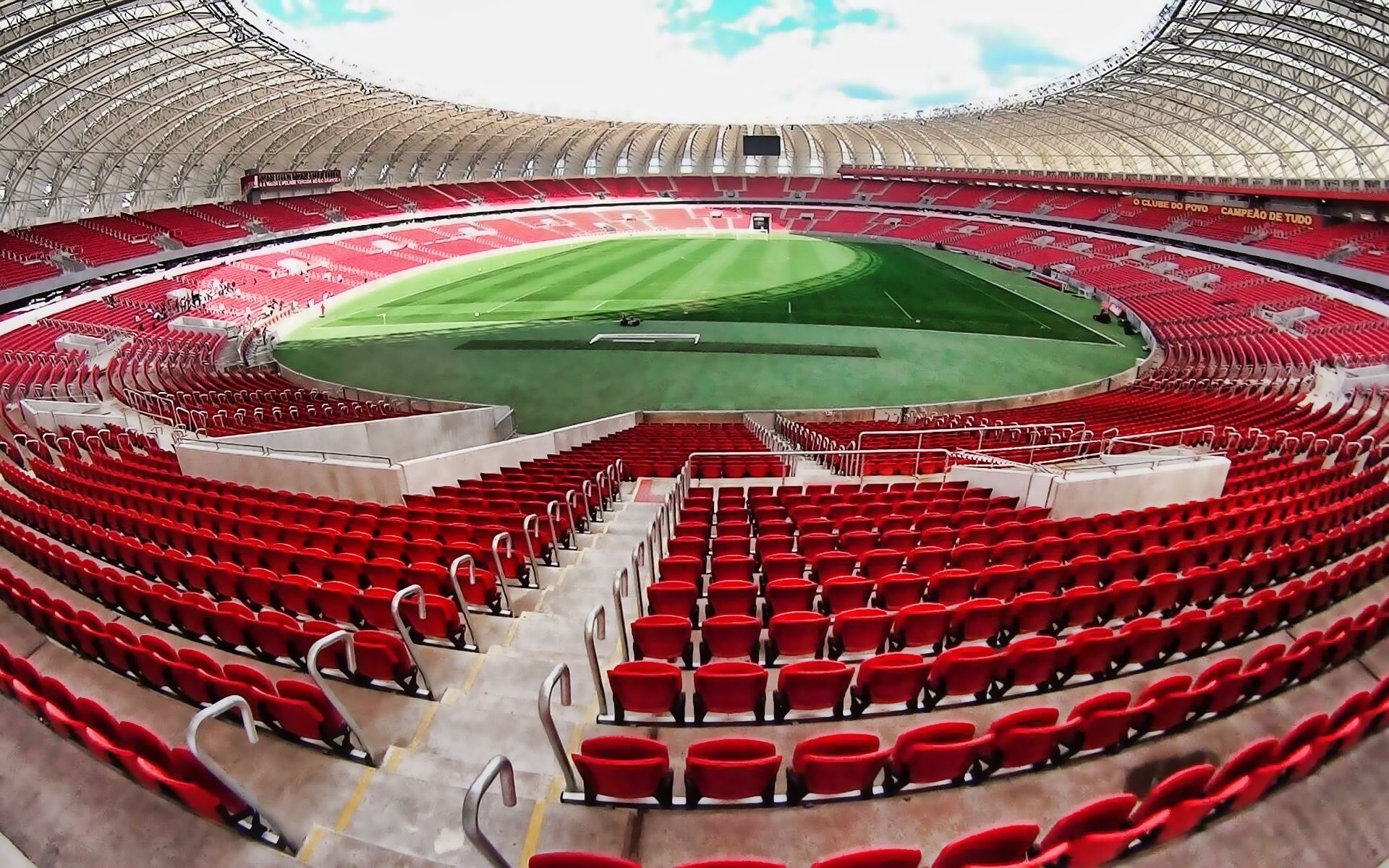 1920x1200 Download Wallpaper Estadio Beira Rio, Internacional SC Stadium, Porto Alegre, Brazil, Inside View, Red Stands, Brazilian Football Stadium, Serie A, Internacional, Estadio Jose Pinheiro Borda For Desktop With Resolution. High Quality HD, Desktop