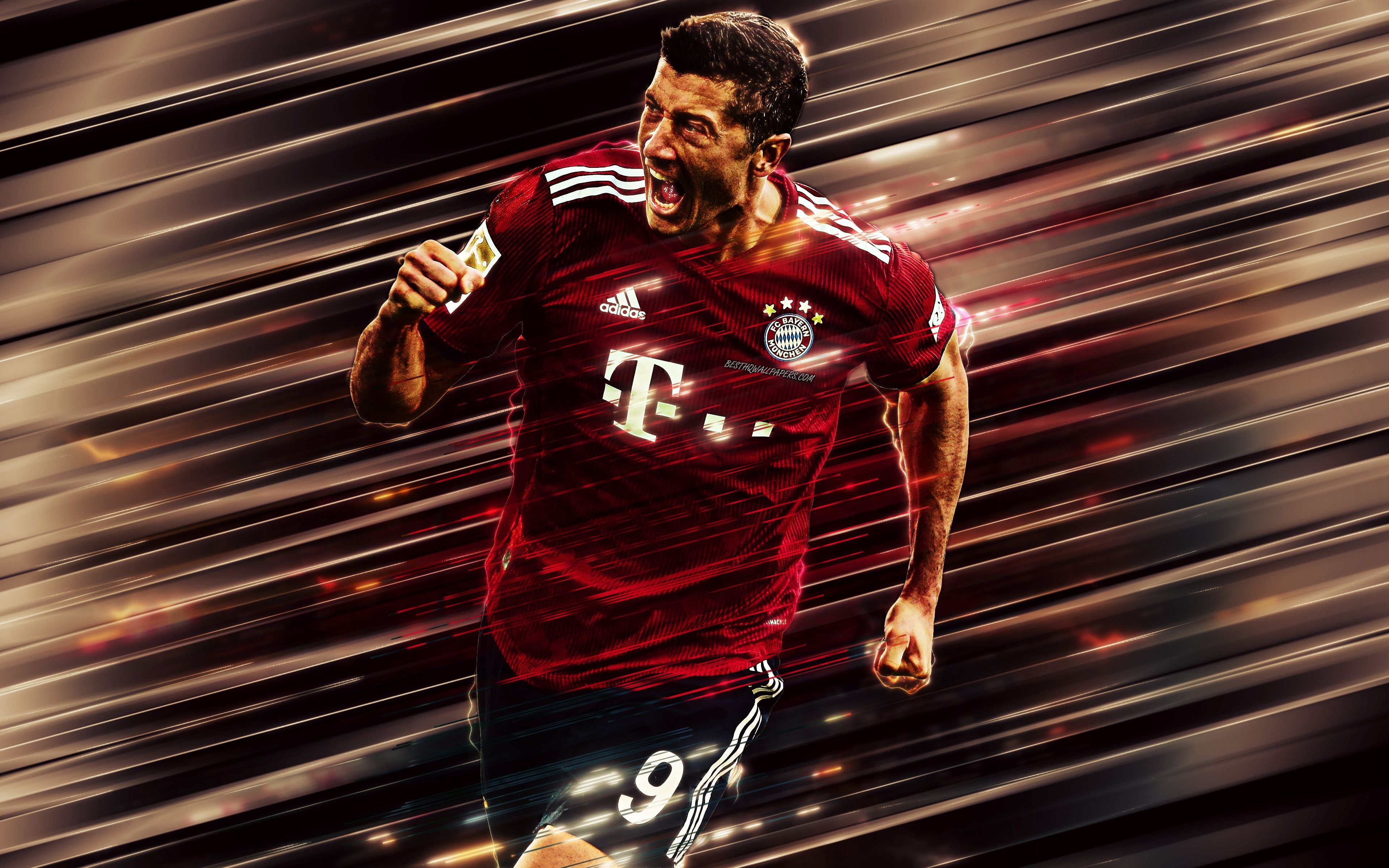 3840x2400 Download wallpaper Robert Lewandowski, Polish football player, Desktop