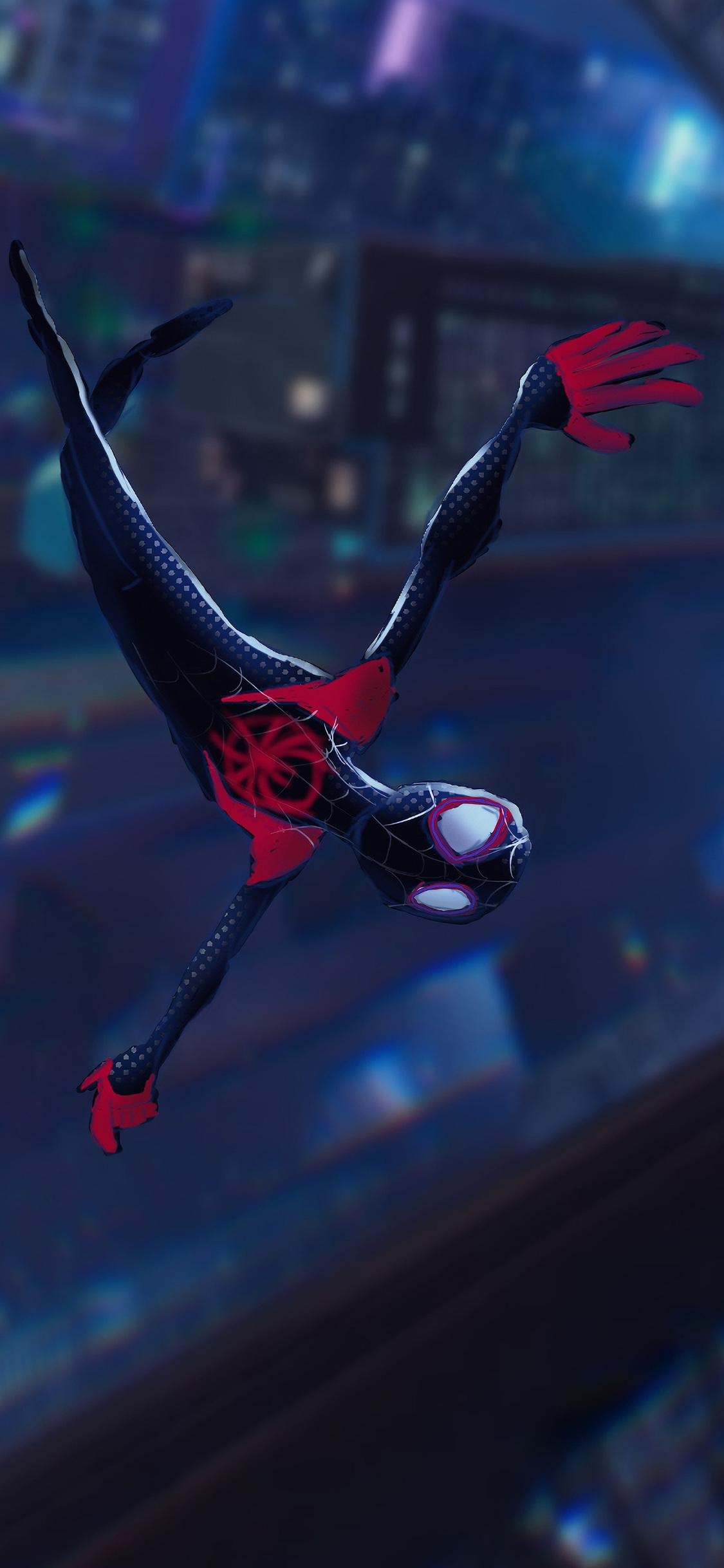 1130x2440 SpiderMan Into The Spider Verse 4k iPhone XS, Phone