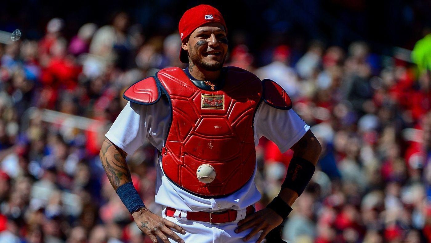 1400x790 catcher Yadier Molina can't find the ball because it's stuck to, Desktop