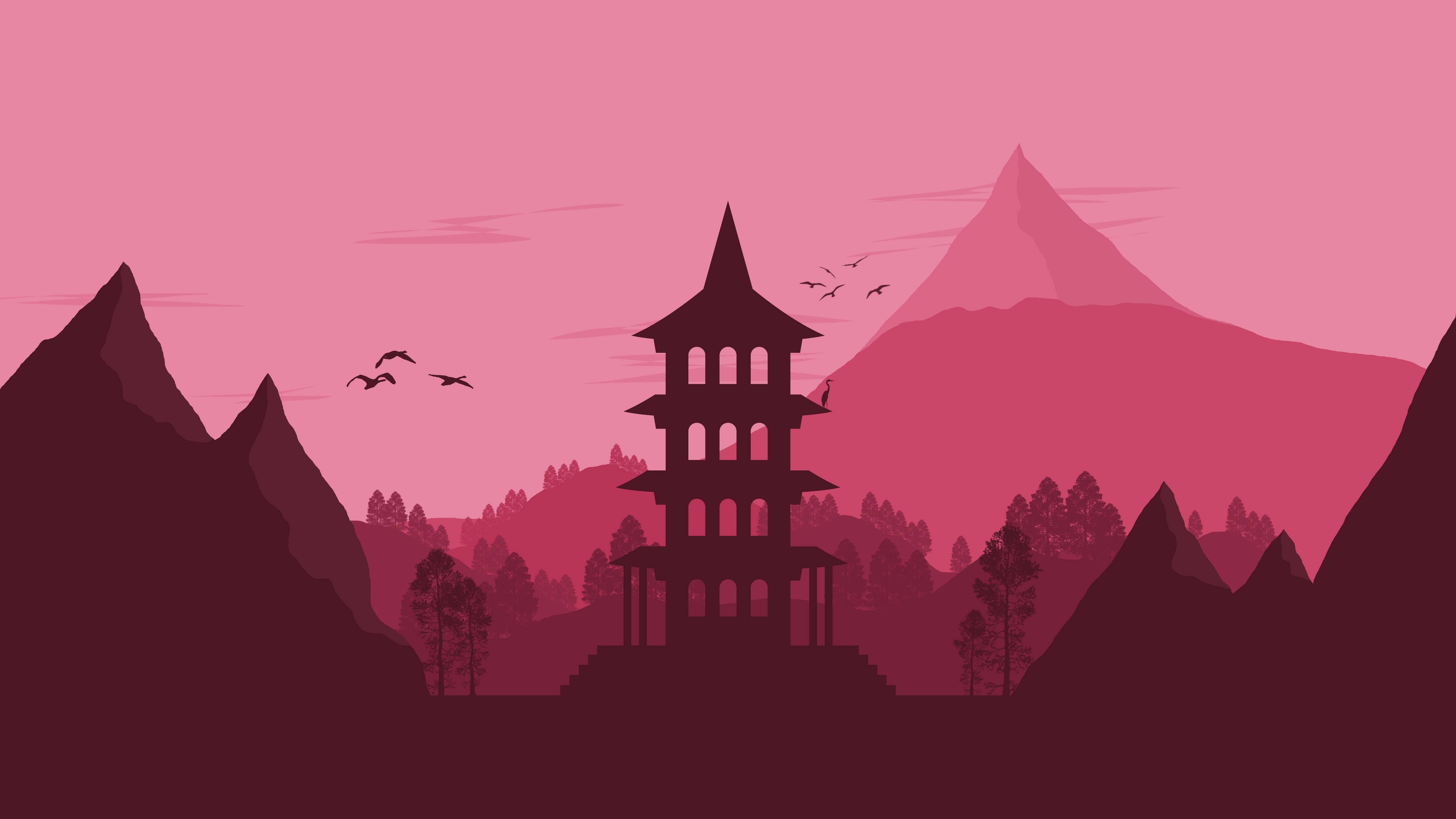 4740x2670 Japan Landscape Vector Minimalist 4k, HD Artist, 4k Wallpaper, Image, Background, Photo and Picture, Desktop