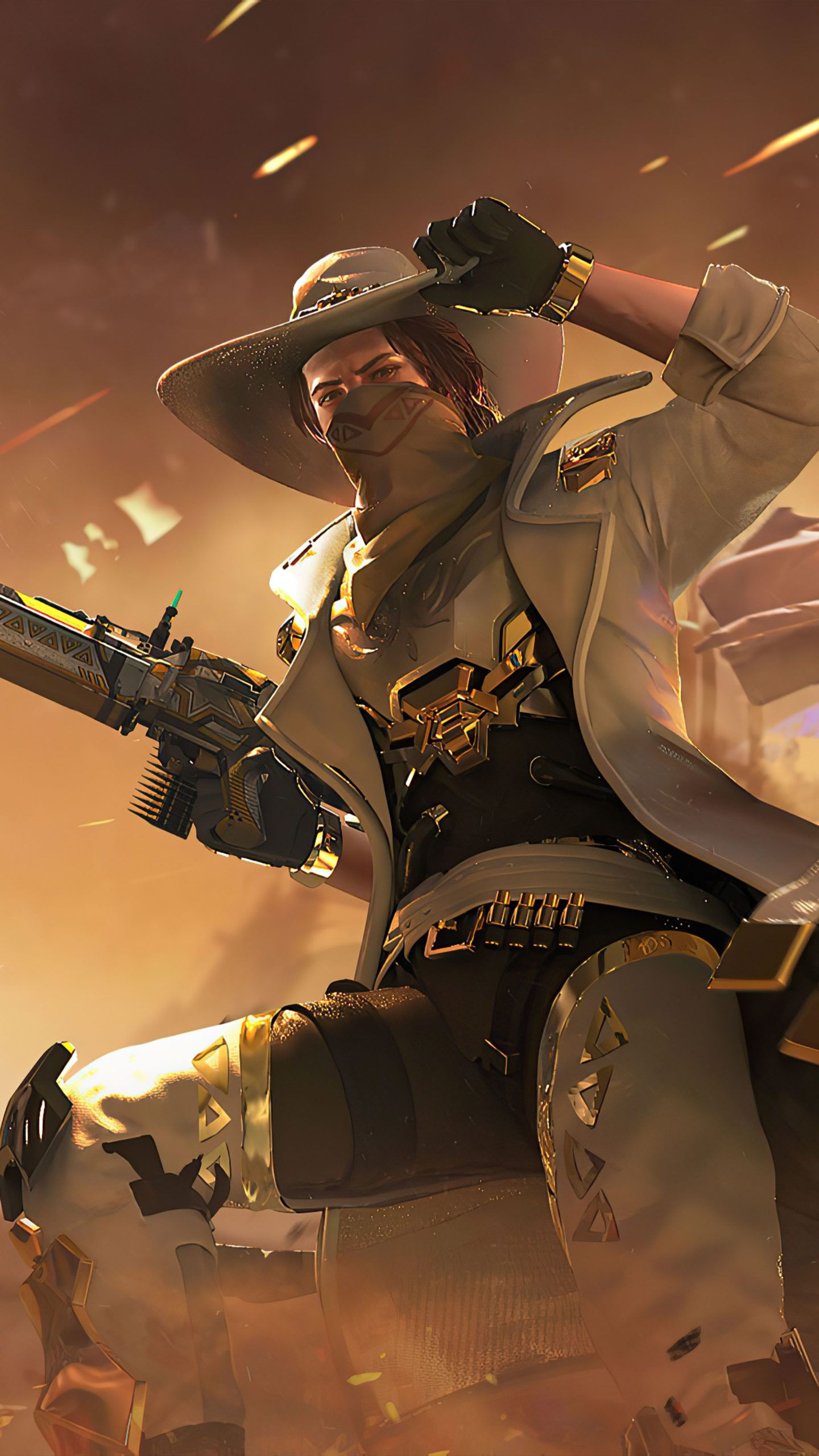 1440x2560 Cowboy Garena Free Fire 4K Ultra HD Mobile Wallpaper, Phone