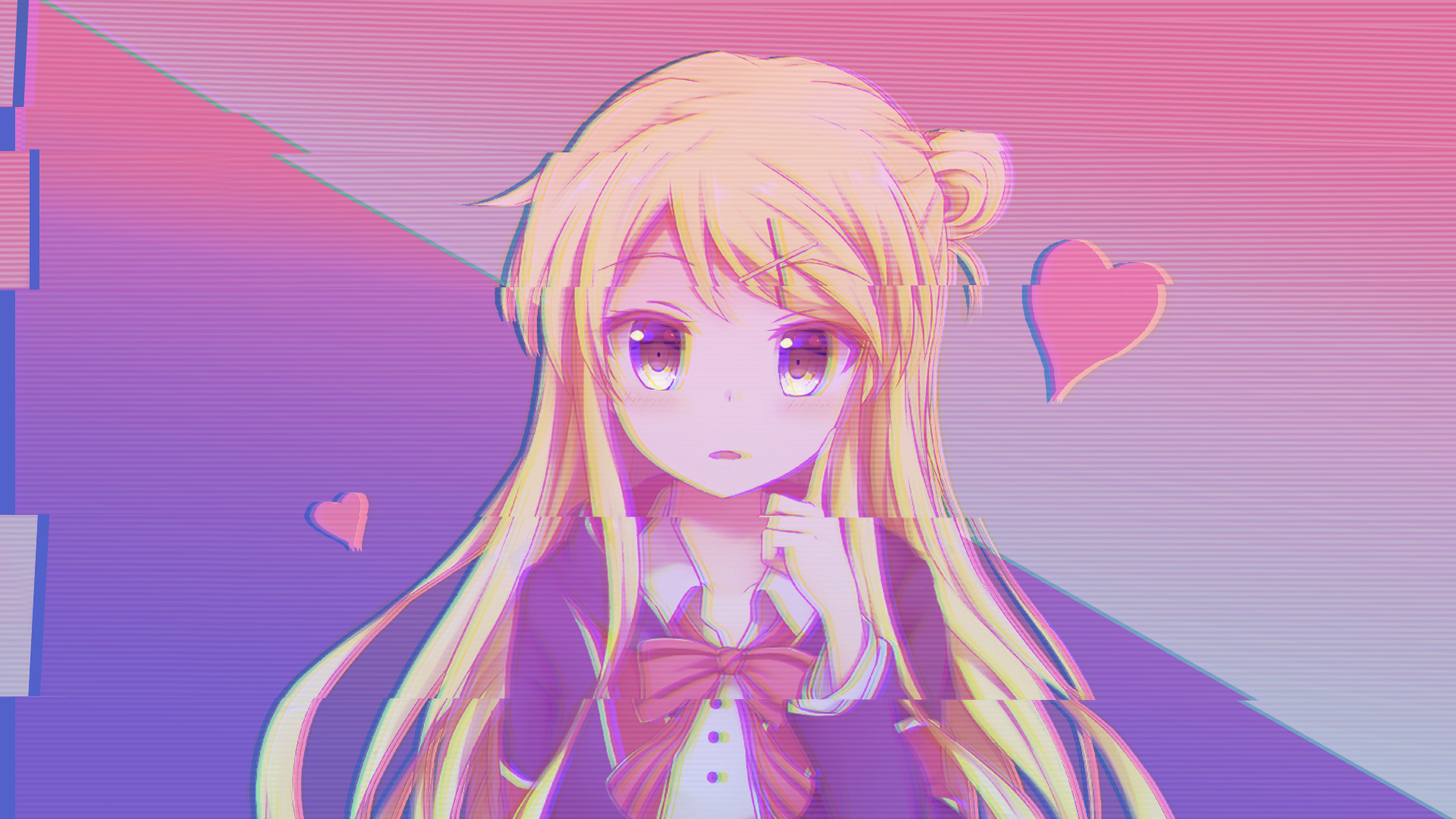 1920x1080 Aesthetic Pink Anime Wallpaper, Desktop