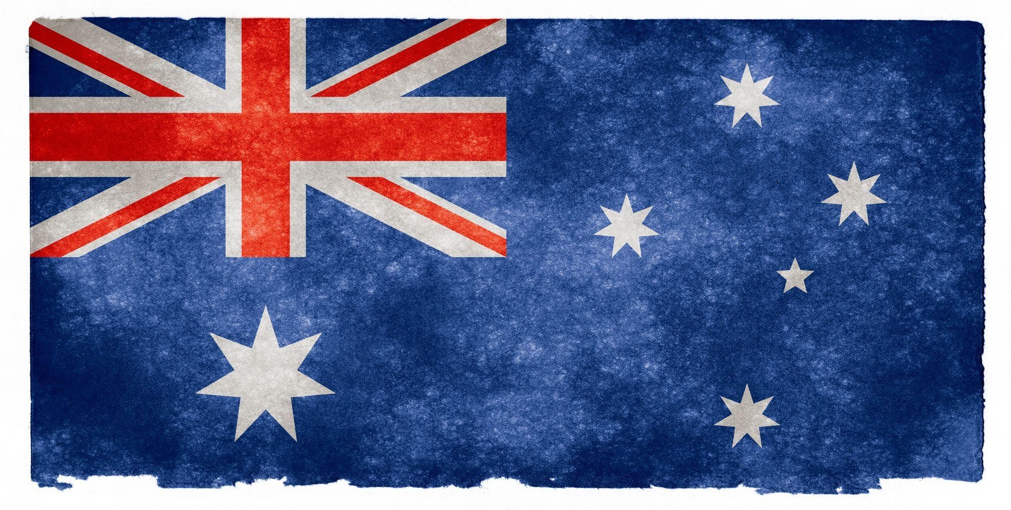 2000x1010 Grunge Australia Flag, Desktop