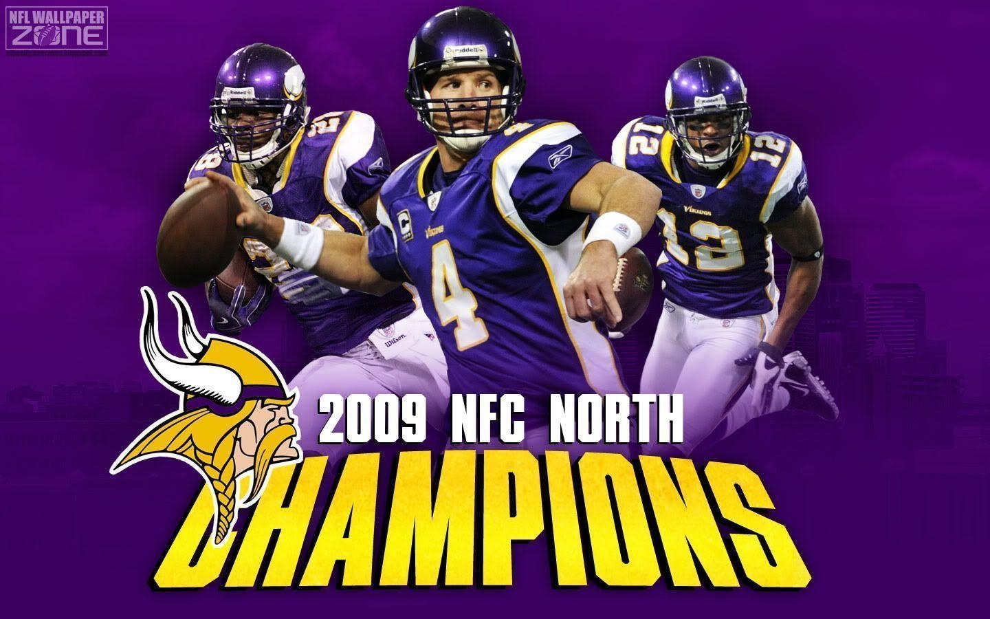 1440x900 NFL Wallpaper Zone: Minnesota Vikings 2009 NFC North Championship, Desktop