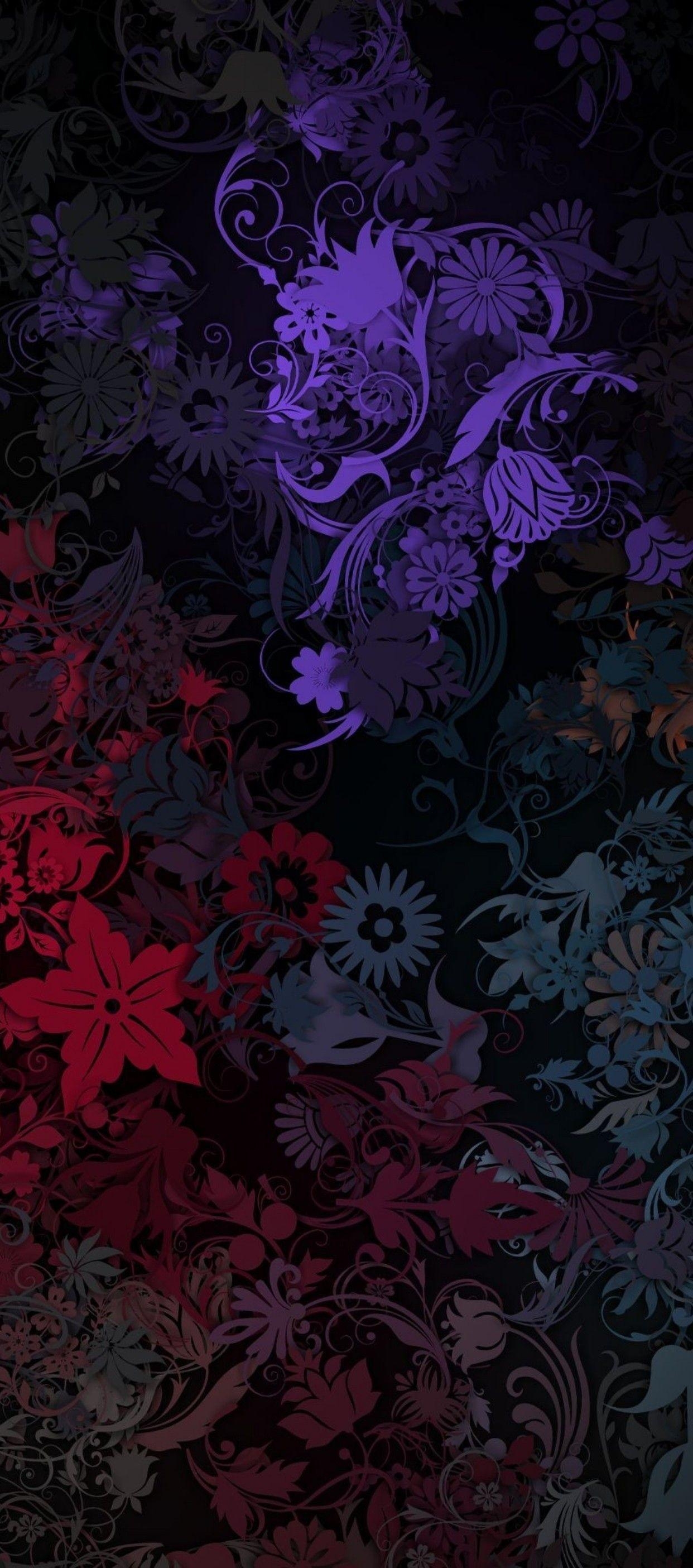 1250x2810 Black and Purple iPhone Wallpaper, Phone