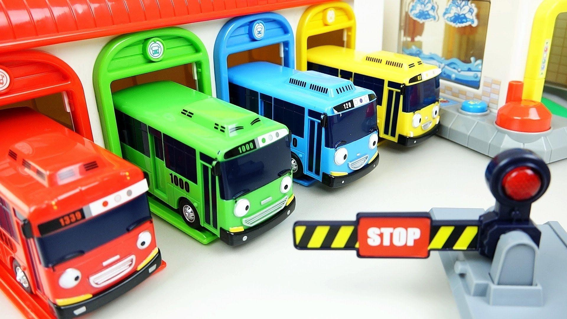 1920x1080 Tayo bus Car Wash, Garage toys play, Desktop