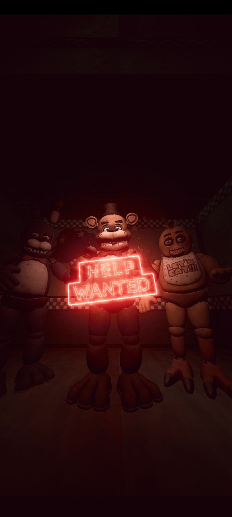 760x1680 I extended the fnaf vr home screen to make a wallpaper (not made with ai), Phone