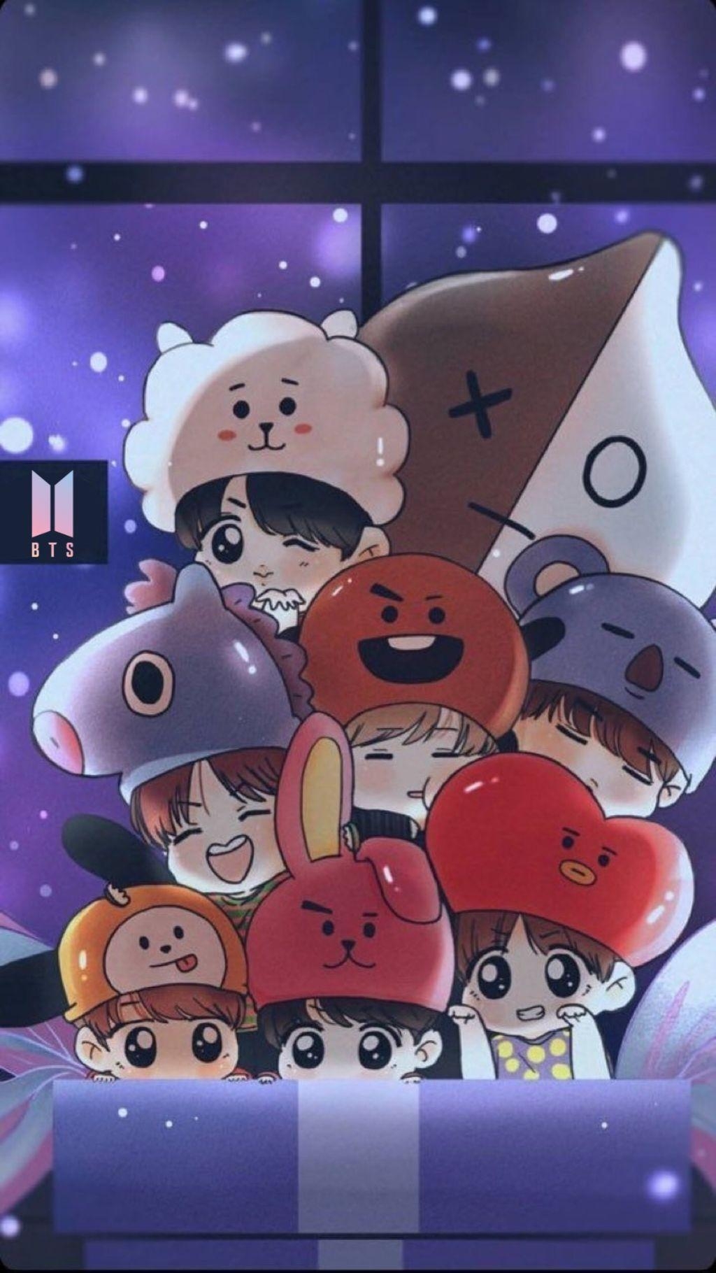 1030x1820 Hiiiiii fanart BTS BT21 wallpaper ❤️ Hebii, Phone