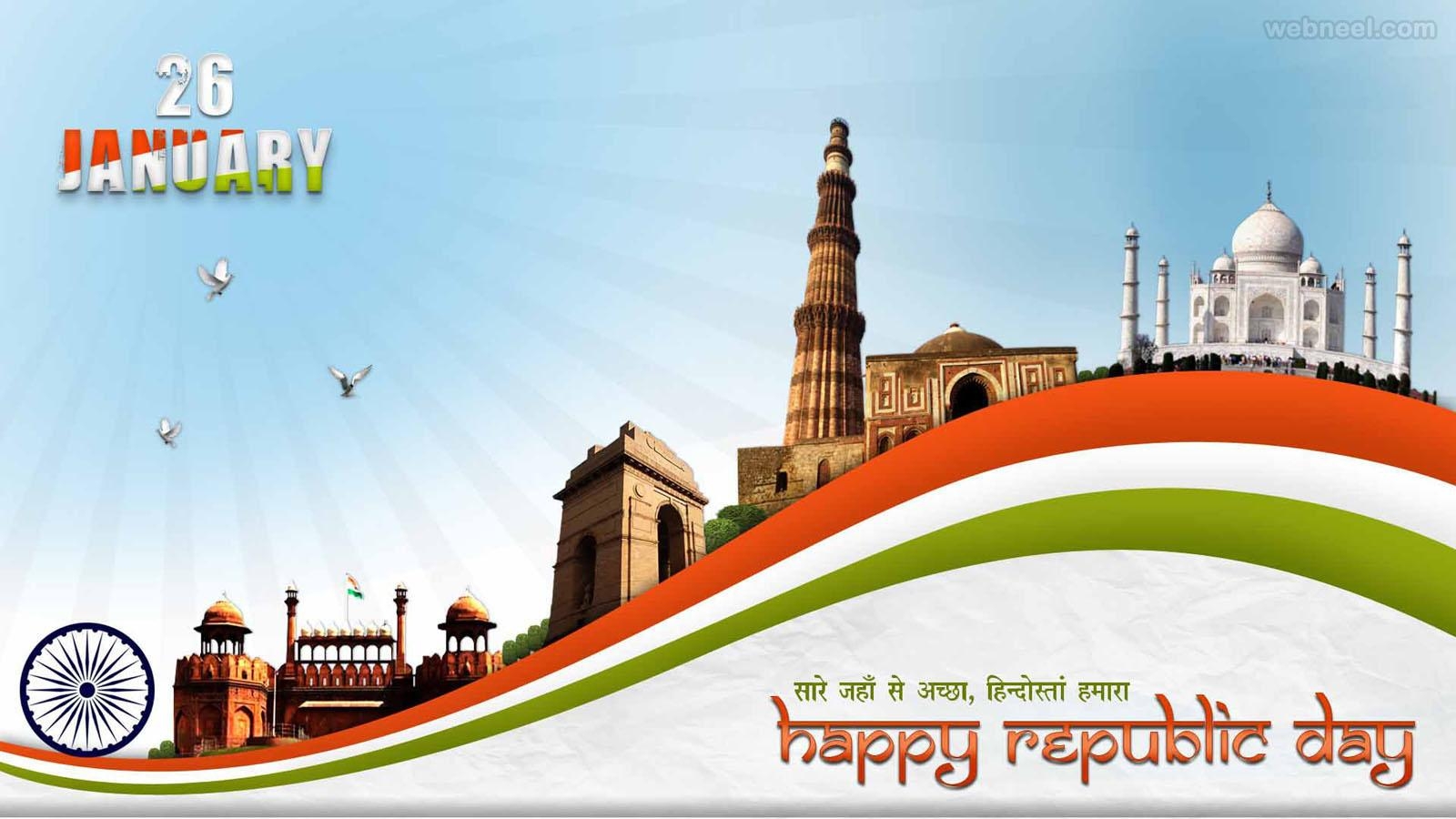 1600x900 Beautiful Happy Republic Day Wishes and Wallpaper, Desktop