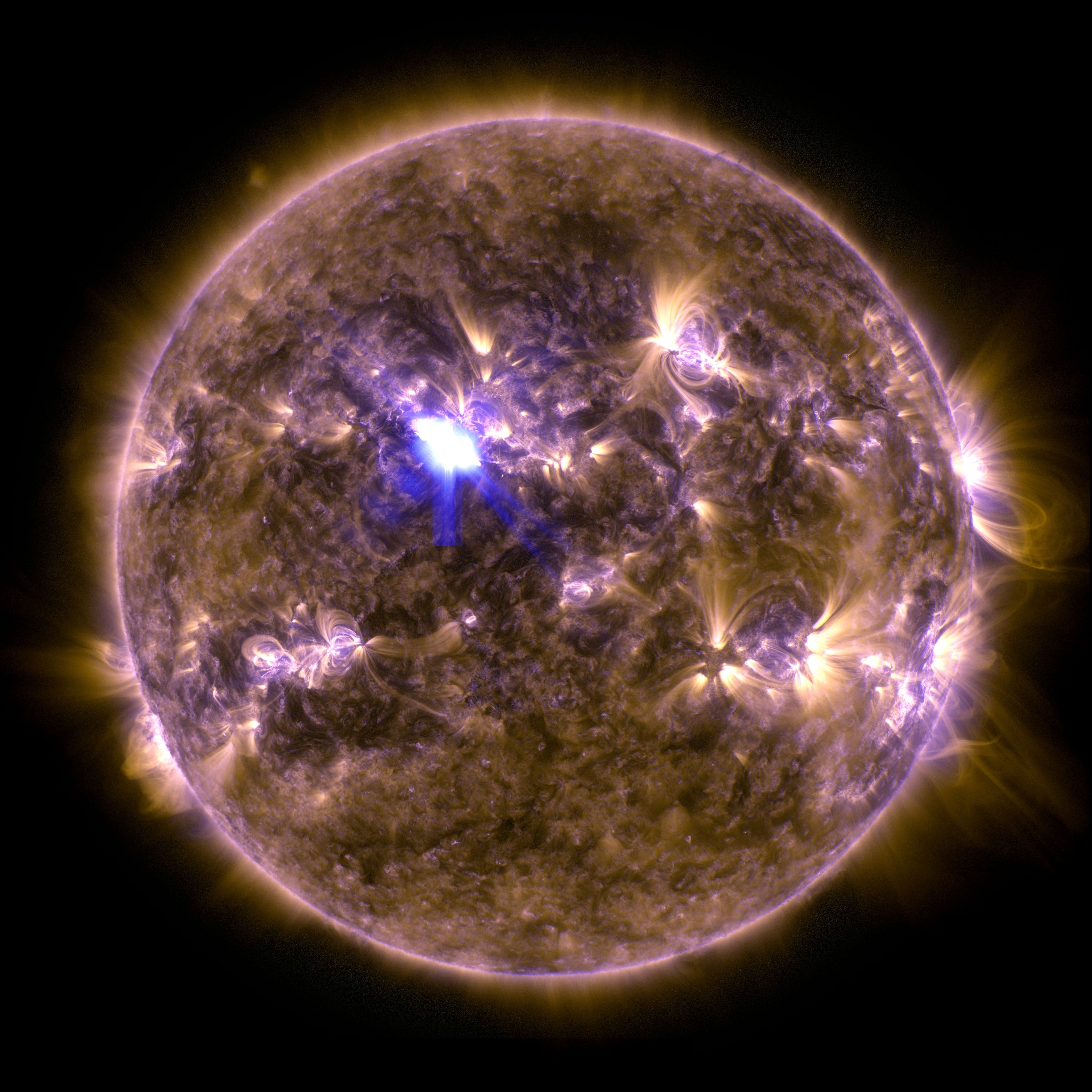 4100x4100 A Decent Threefer Solar Eruption, CME and Particle Storm, Phone