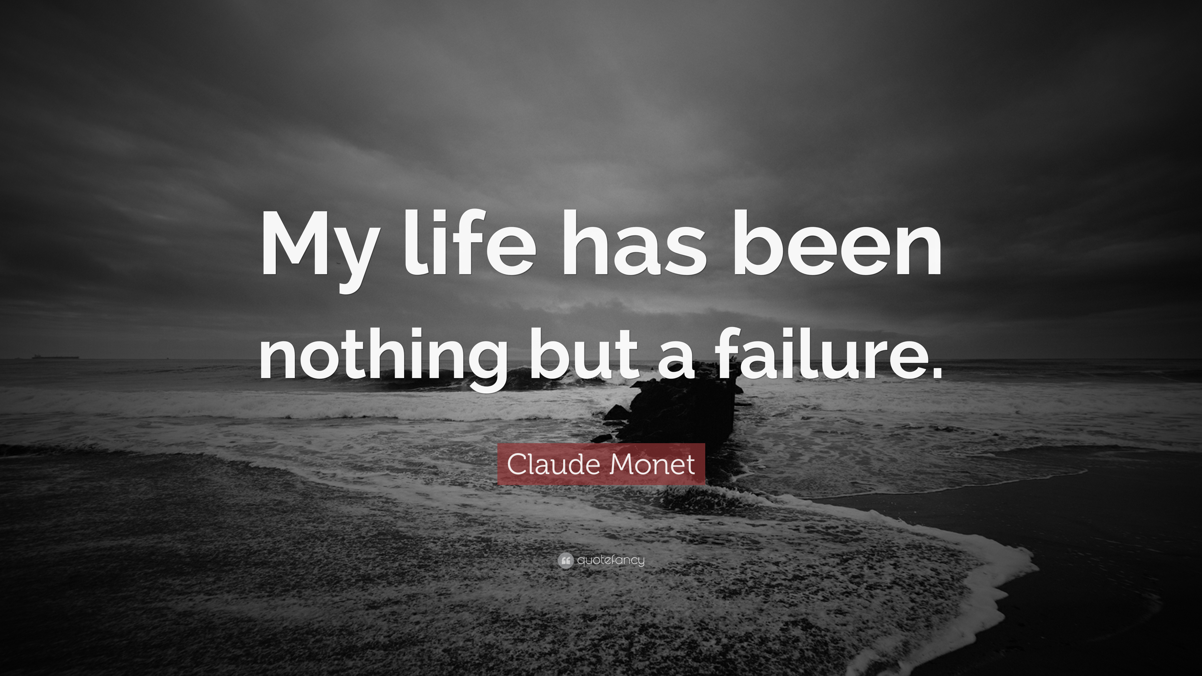 3840x2160 Claude Monet Quote: “My life has been nothing but a failure.”, Desktop