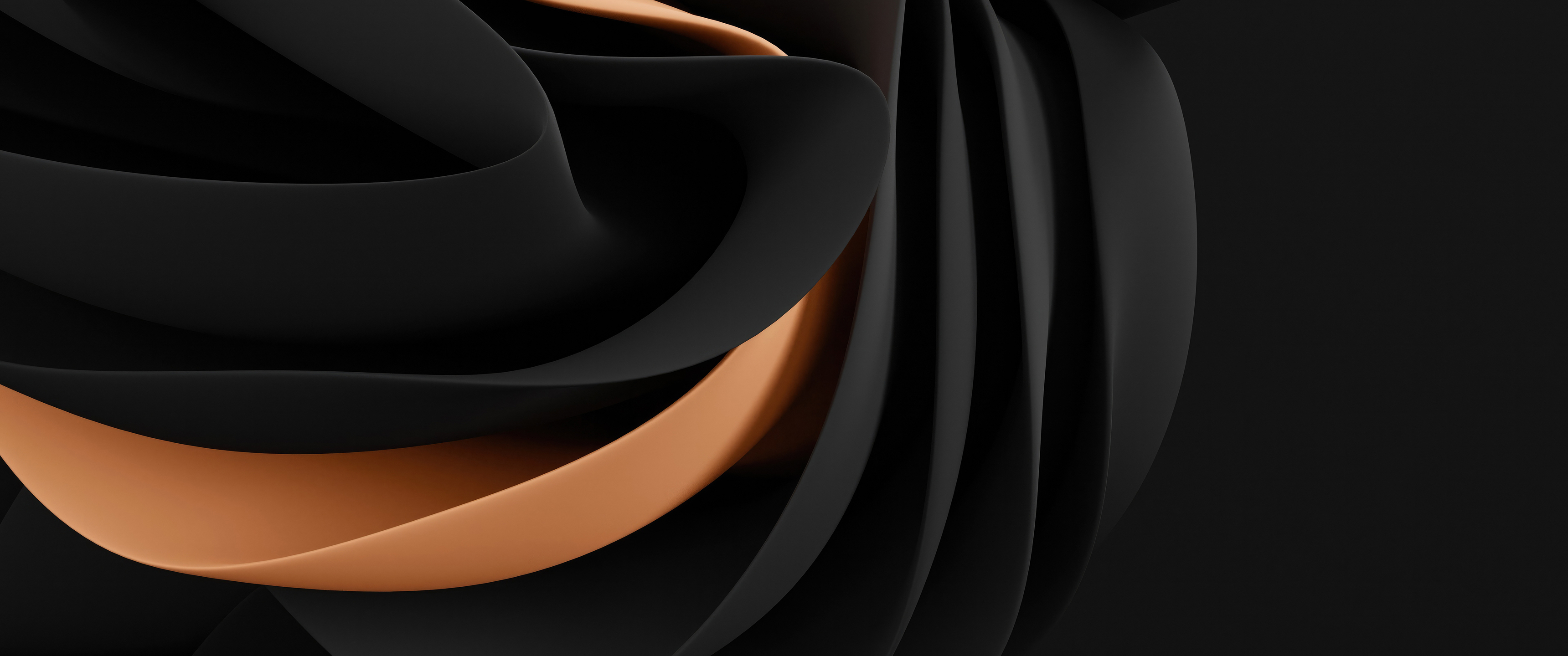 3440x1440 Dark Orange Abstract, Dual Screen