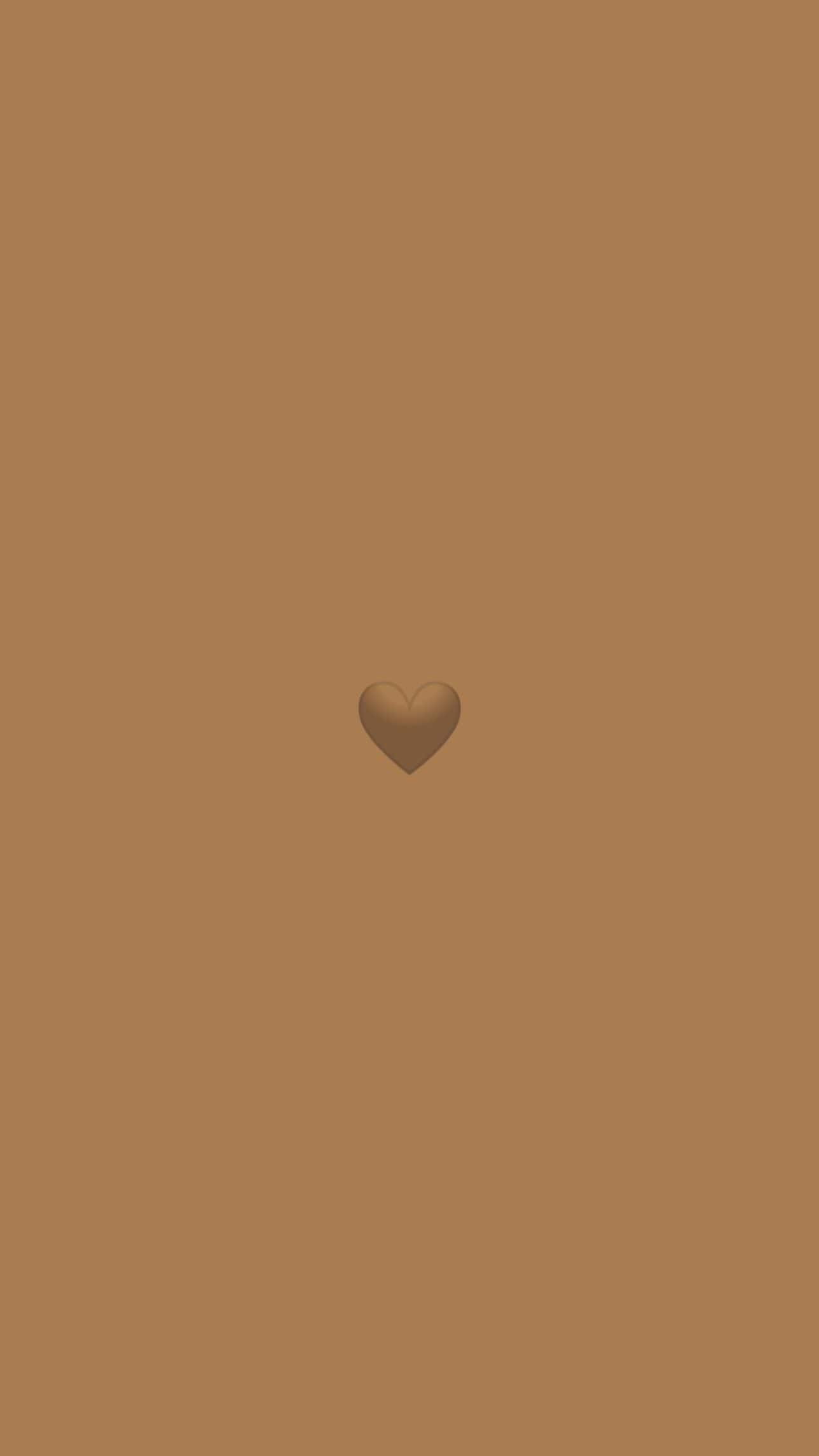 1290x2290 Brown Heart Wallpaper, Phone