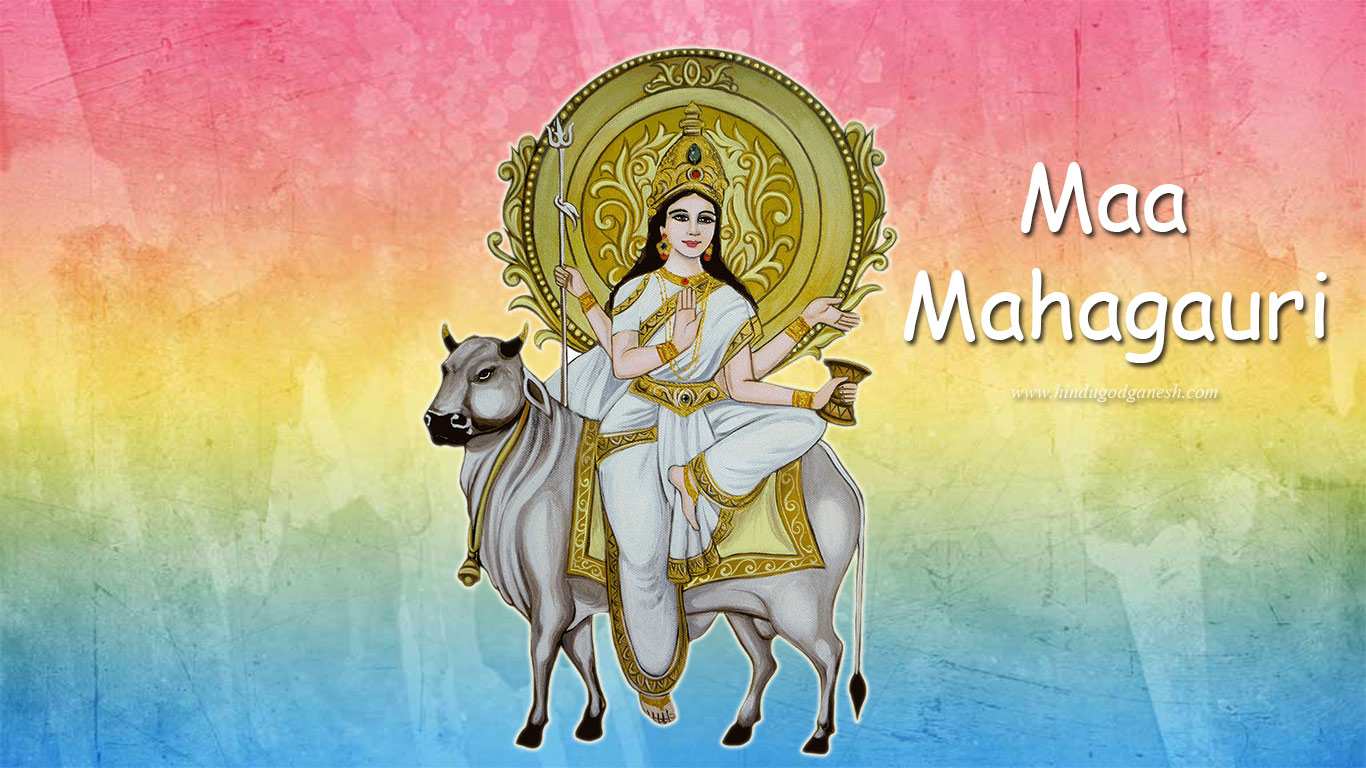 1370x770 Maa Mahagauri image & picture download free, Desktop