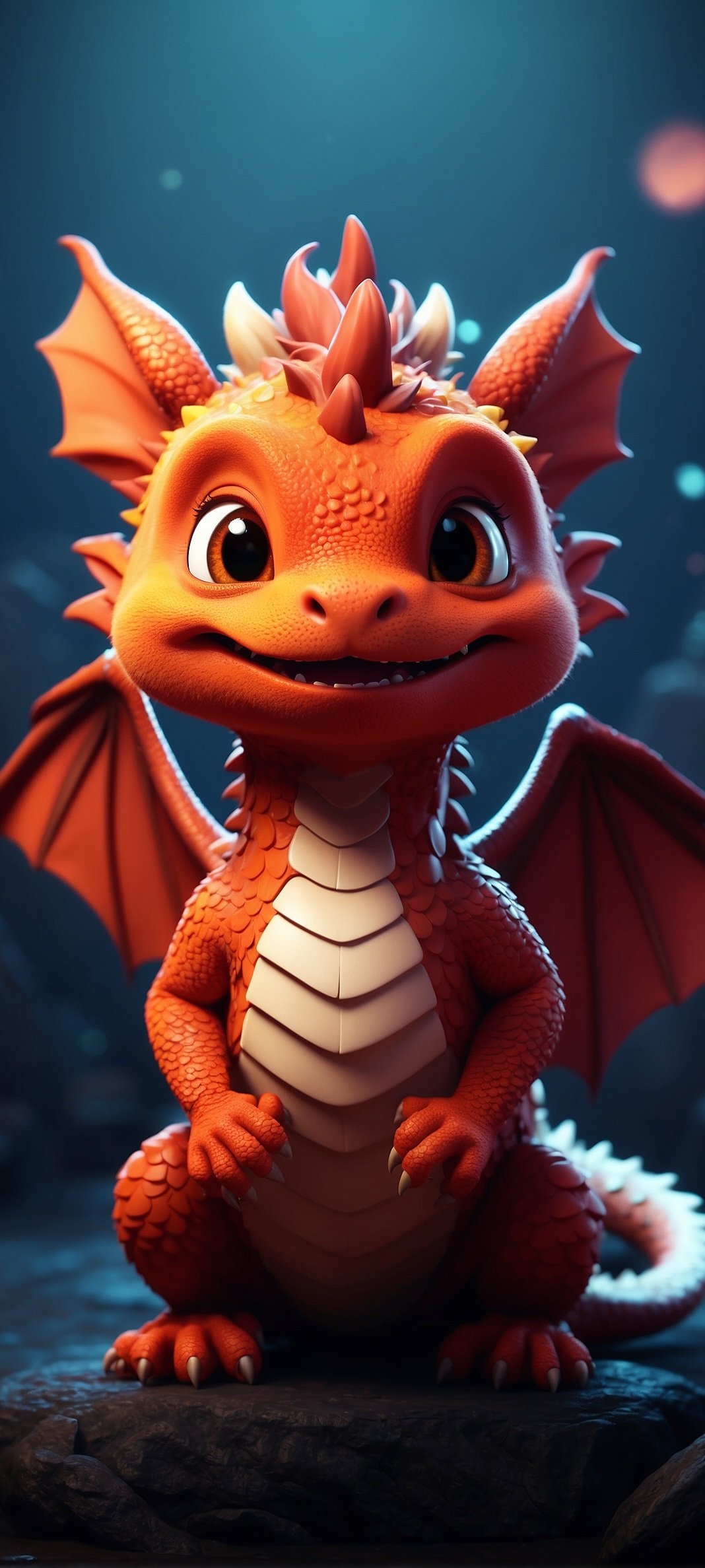 1070x2380 Cute Dragon Wallpaper, Phone