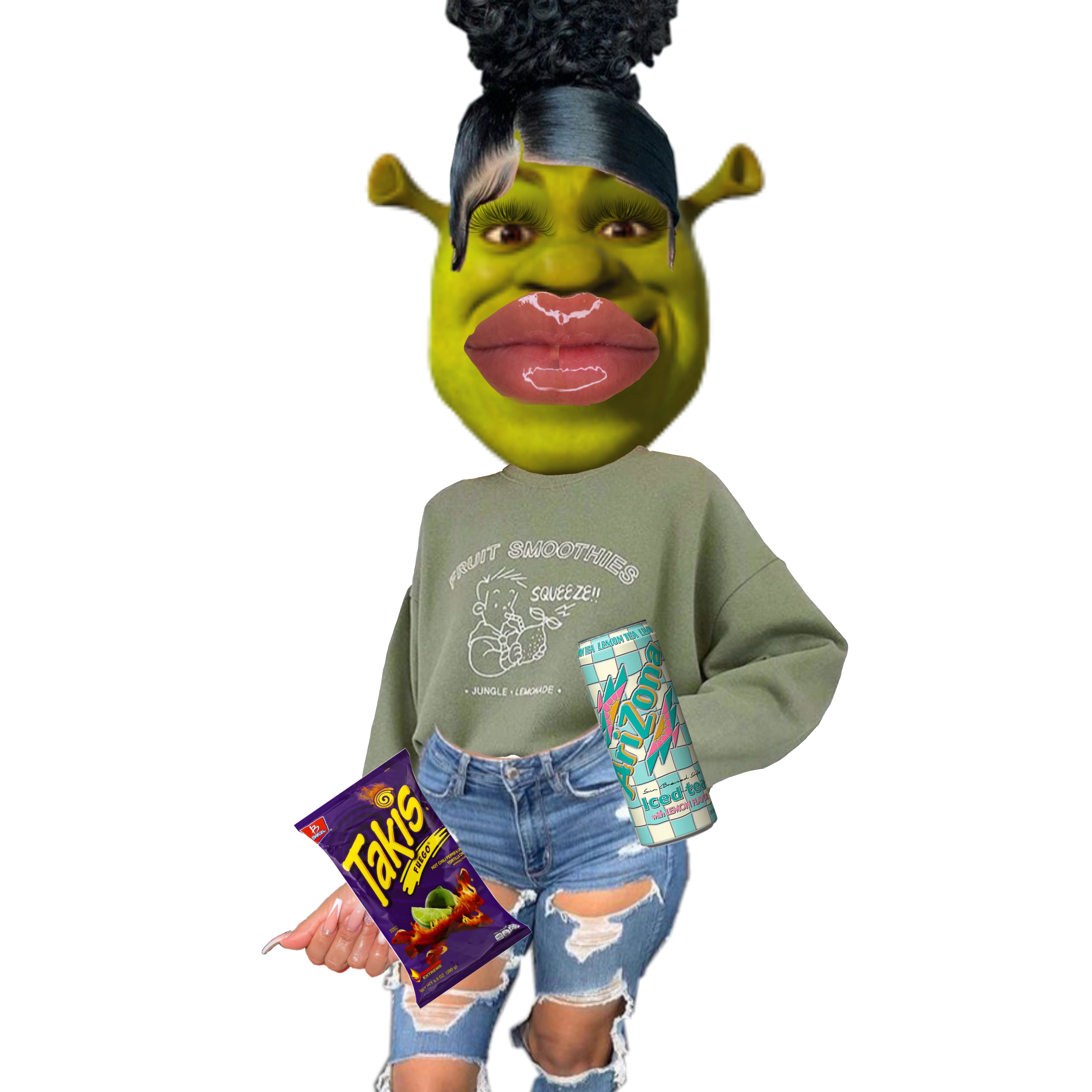 3470x3470 freetoedit baddie shrek My sticker, Phone