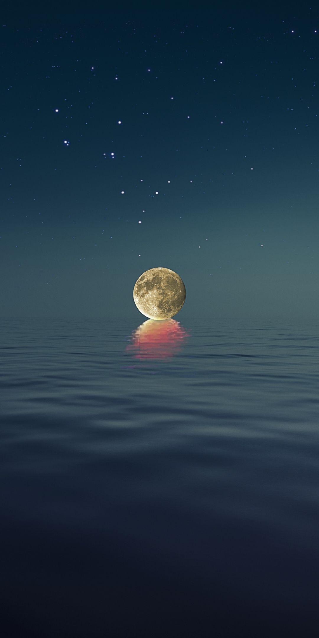 1080x2160 Sea, Full Moon, Photohop,  Wallpaper. IPhone Wallpaper, Phone