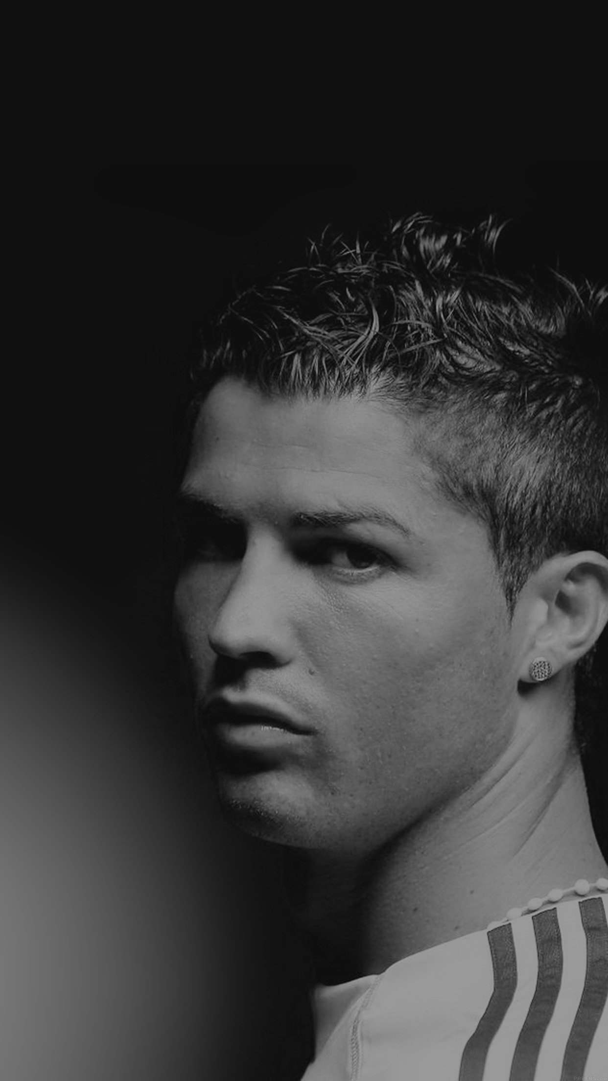 1250x2210 iPhoneXpapers ronaldo bw hot sports soccer, Phone