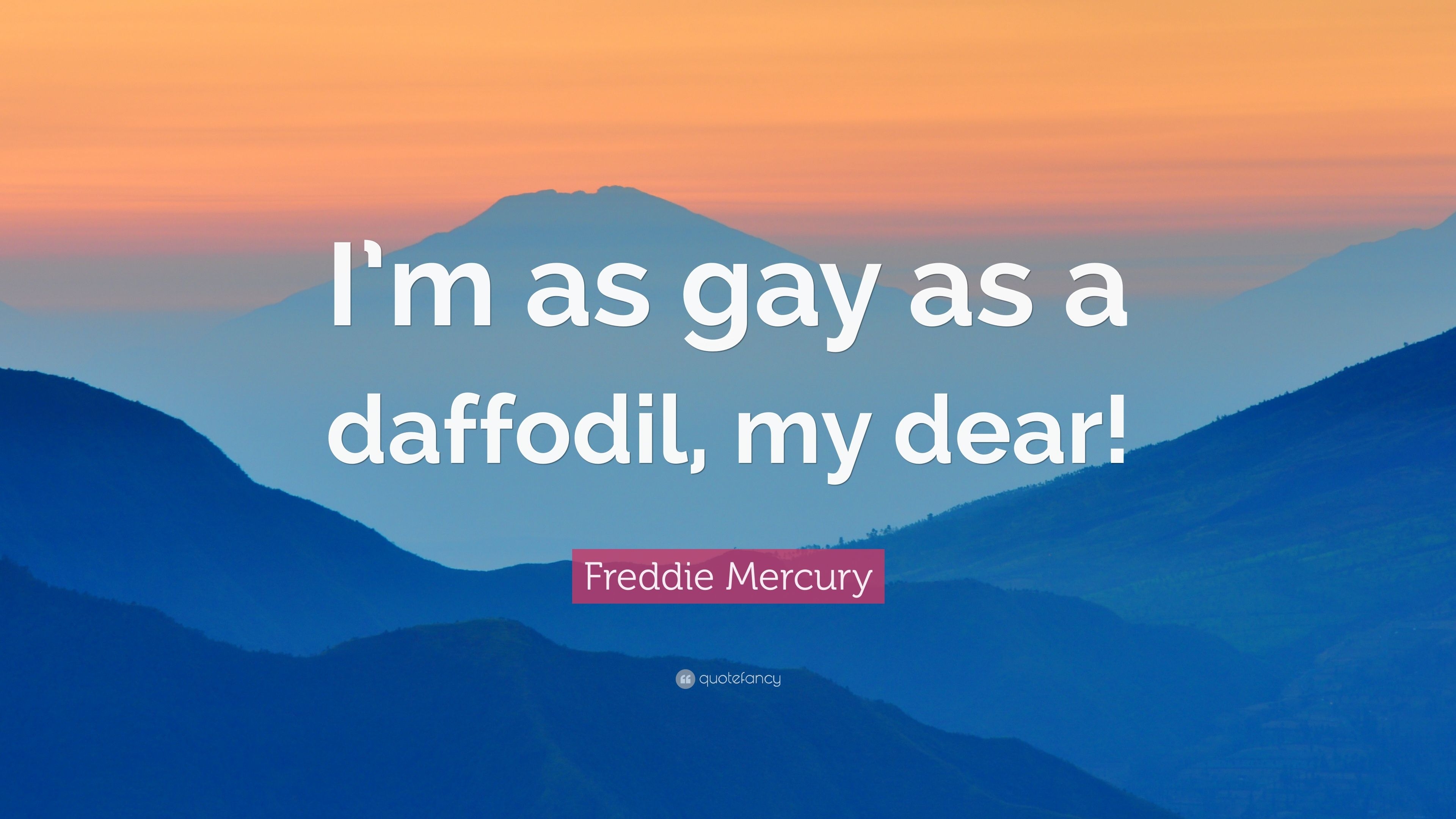 3840x2160 Freddie Mercury Quote: “I'm as gay as a daffodil, my dear!” 9, Desktop