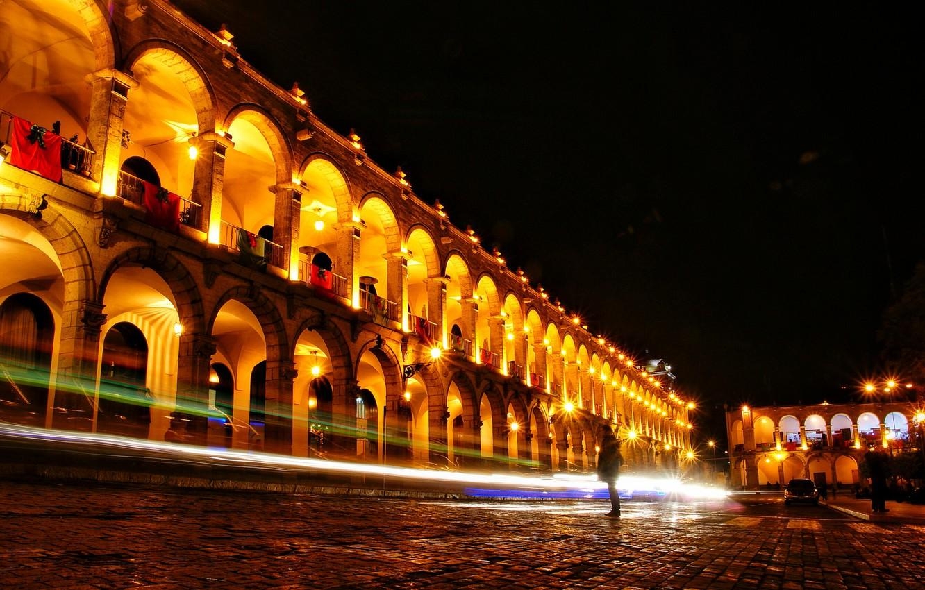 1340x850 Wallpaper night, night, Peru, Peru, noche, Cusco, Cusco image, Desktop