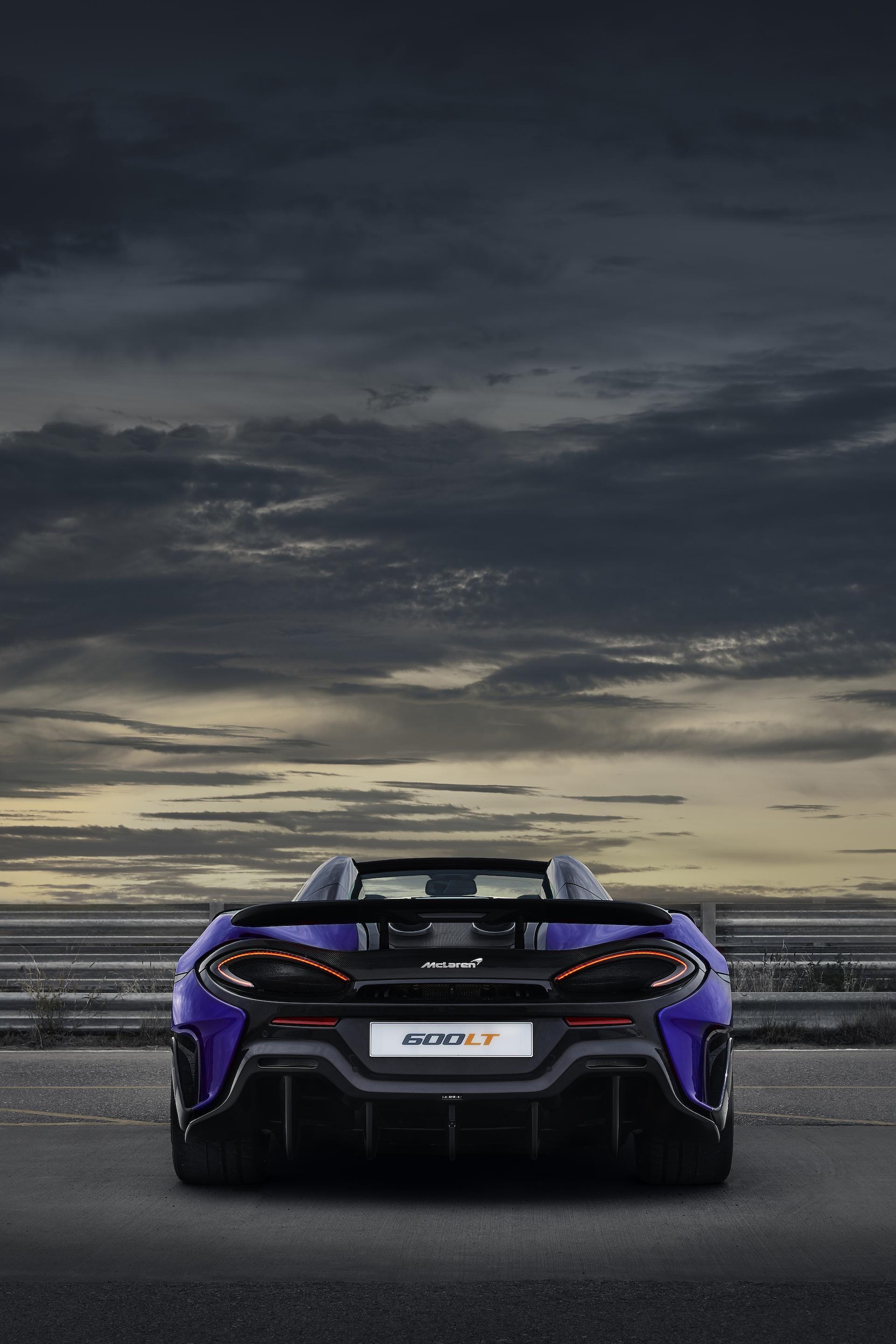 1920x2880 McLaren 600LT Spider (Color: Lantana Purple) Rear Wallpaper, Phone