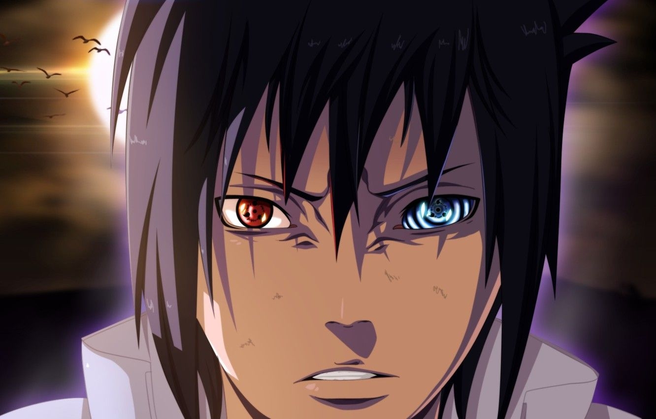 1340x850 Wallpaper game, Sasuke, Naruto, eyes, anime, birds, sharingan, ninja, evil, asian, Uchiha, manga, darkness, Uchiha Sasuke, shinobi, japanese image for desktop, section сэйнэн, Desktop