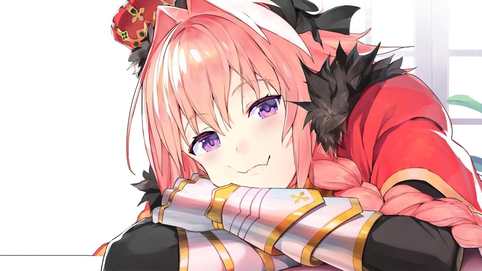 1600x900 Download  wallpaper cute, smile, astolfo, fate, Desktop